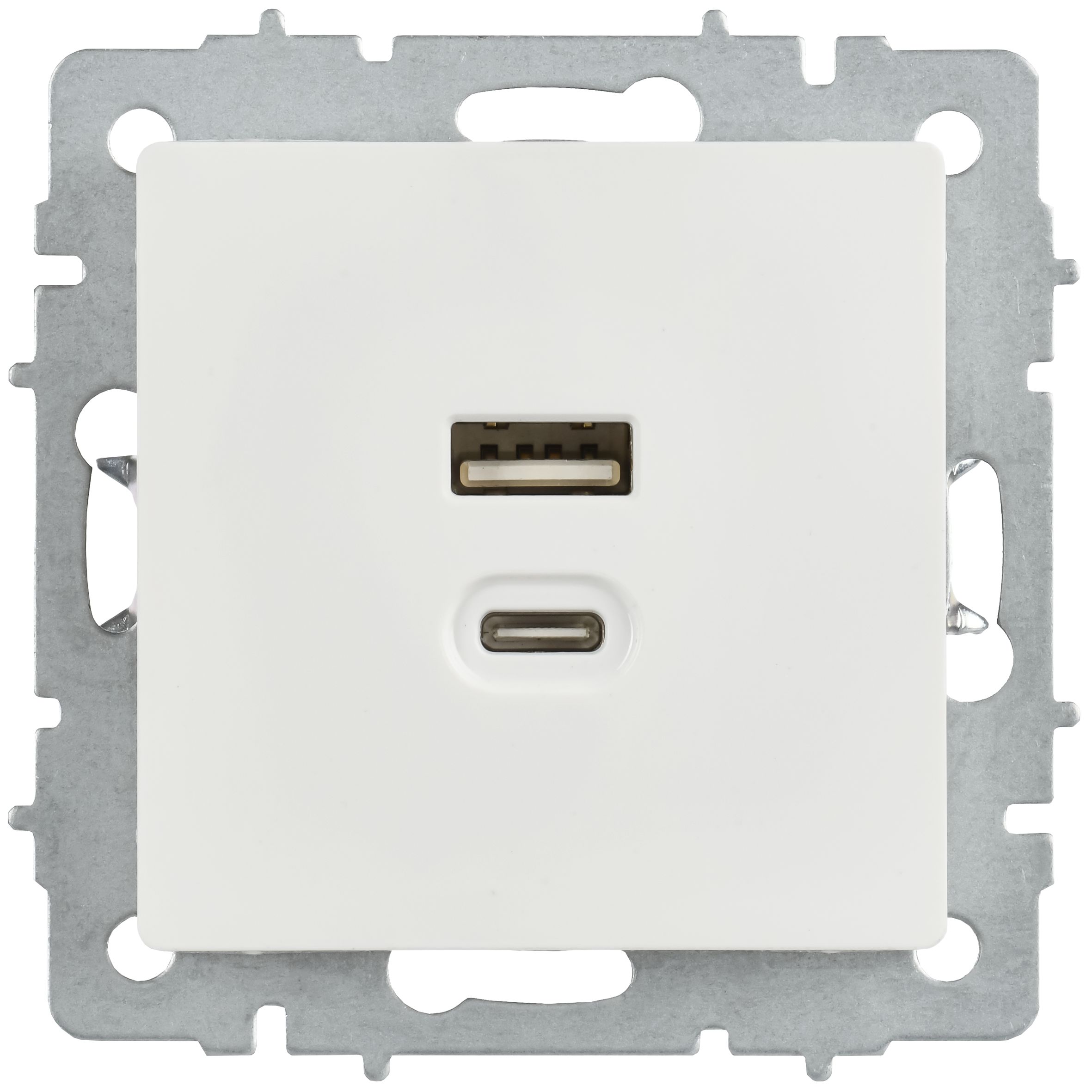 BRITE Розетка USB A+C 45Вт высокоскоростная зарядка РЮ11-2-БрБ белый IEK — фото