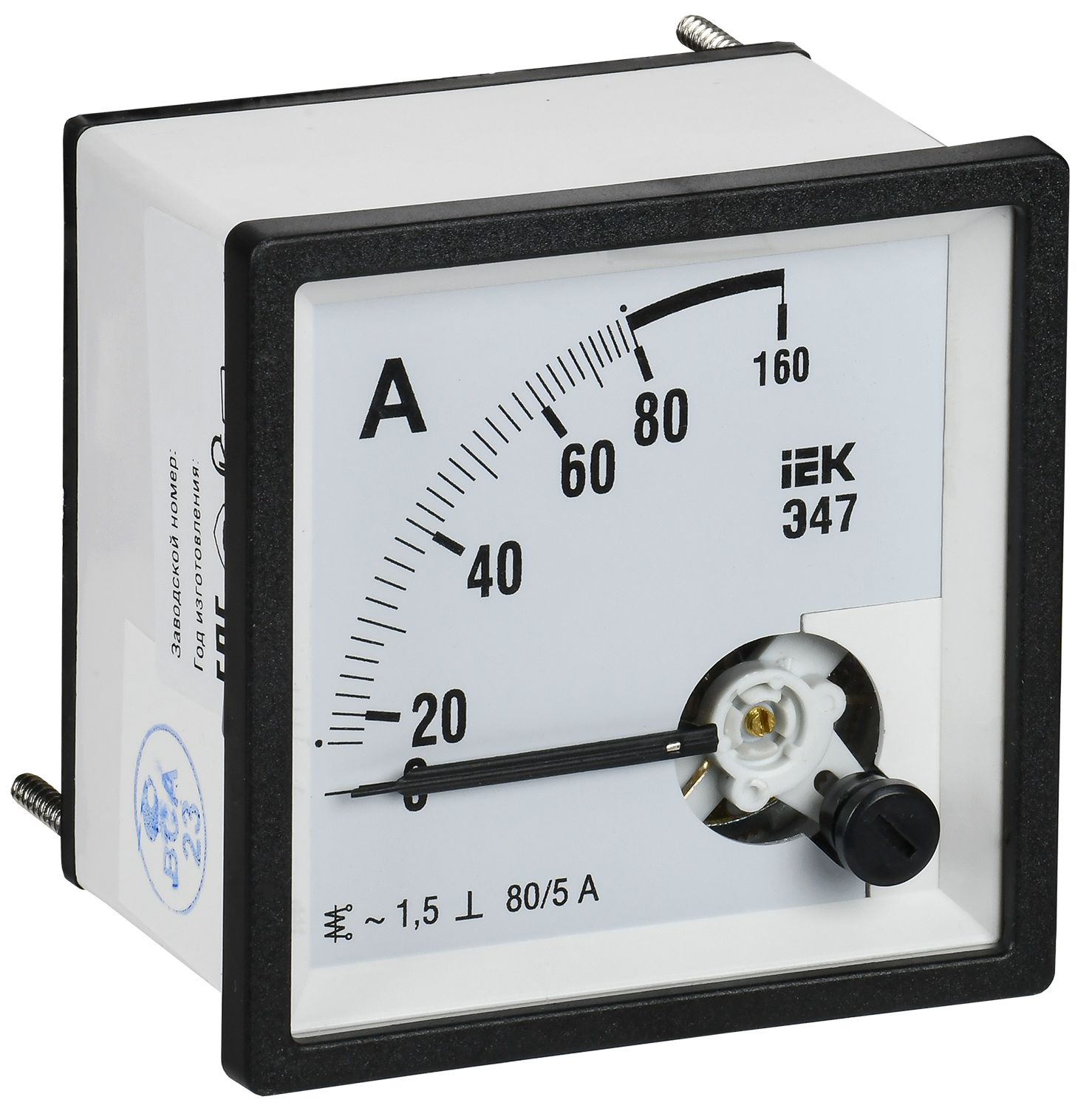 Амперметр Э47 40/5А класс точности 1,5 72х72мм IEK
