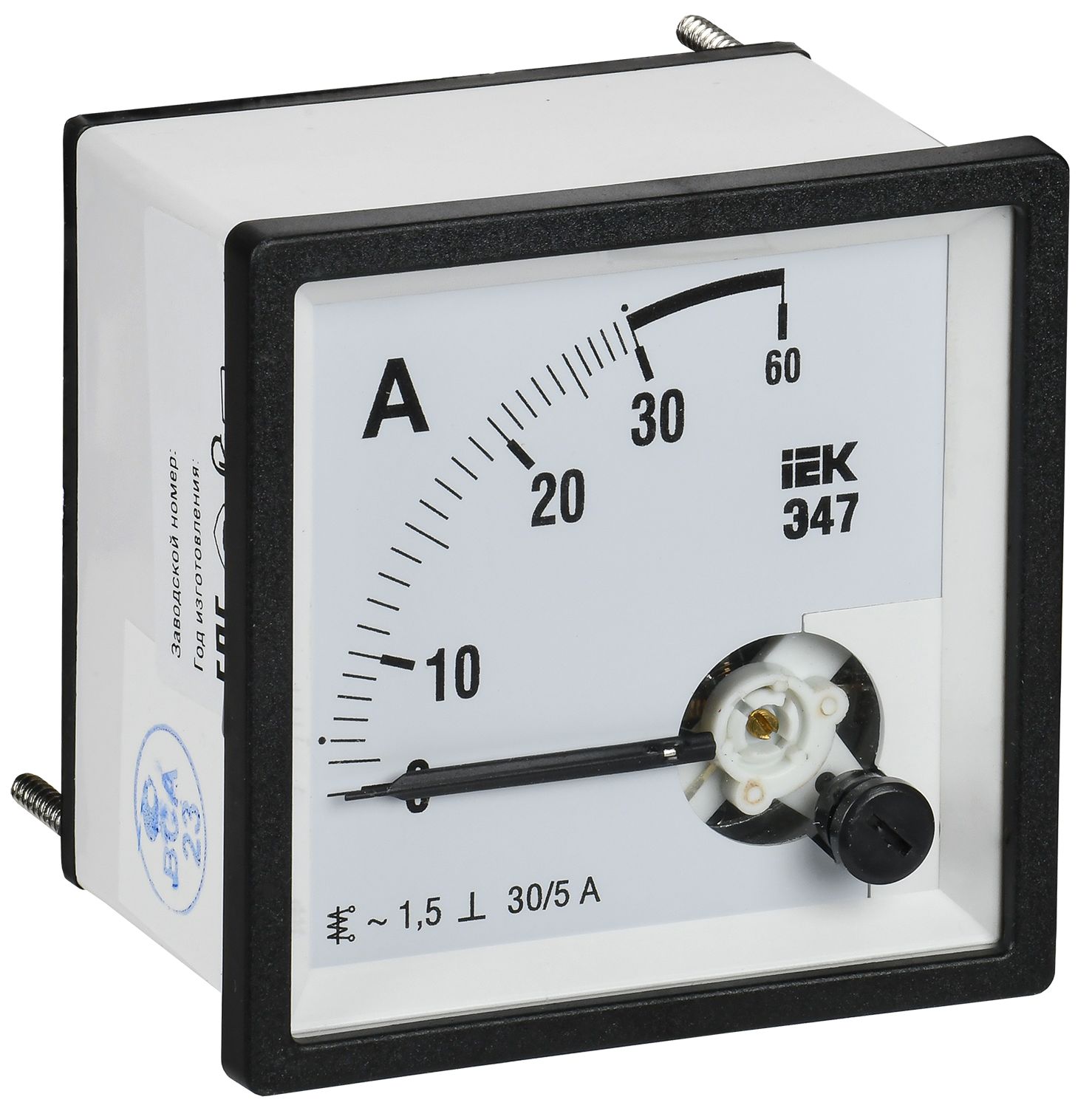 Амперметр Э47 30/5А класс точности 1,5 72х72мм IEK