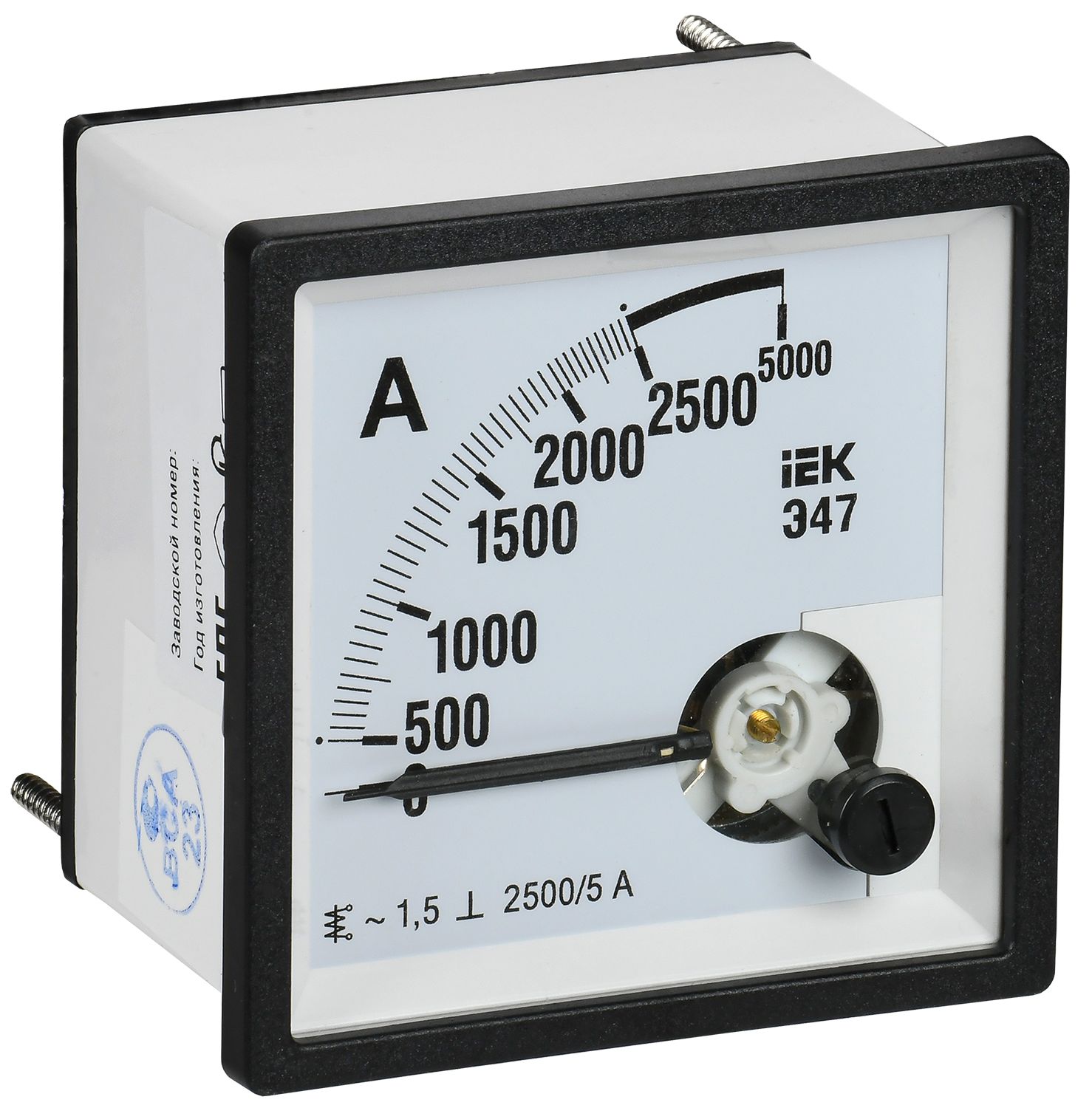 Амперметр Э47 2500/5А класс точности 1,5 72х72мм IEK