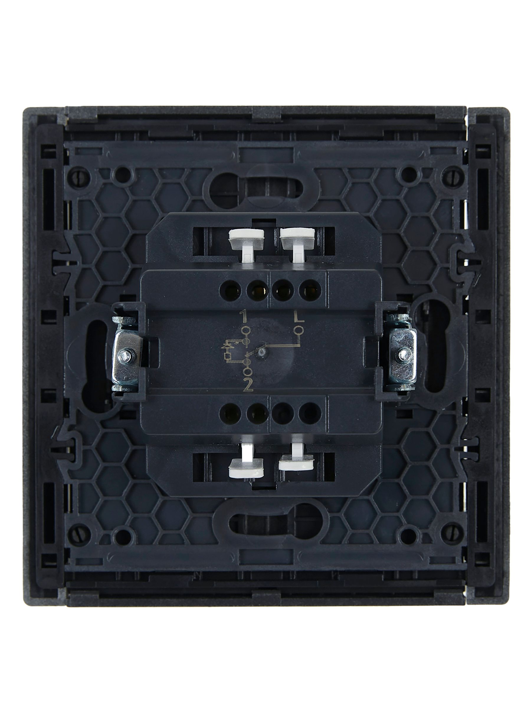 FORTE&PIANO Выключатель 1-клавишный проходной с индикацией 10А FP504 сталь IEK — фото