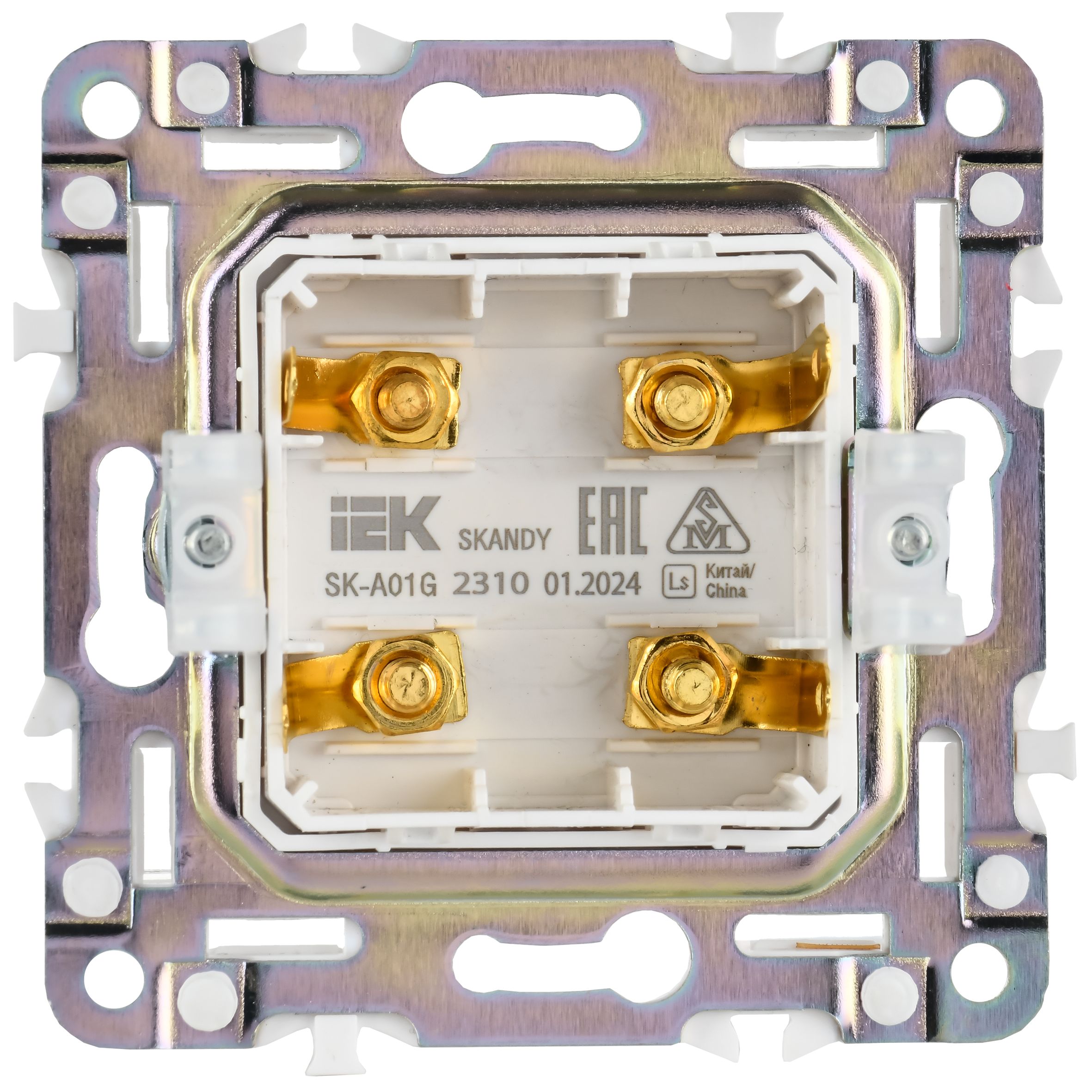 SKANDY Аудиорозетка 4-местная SK-A01G графит IEK — фото