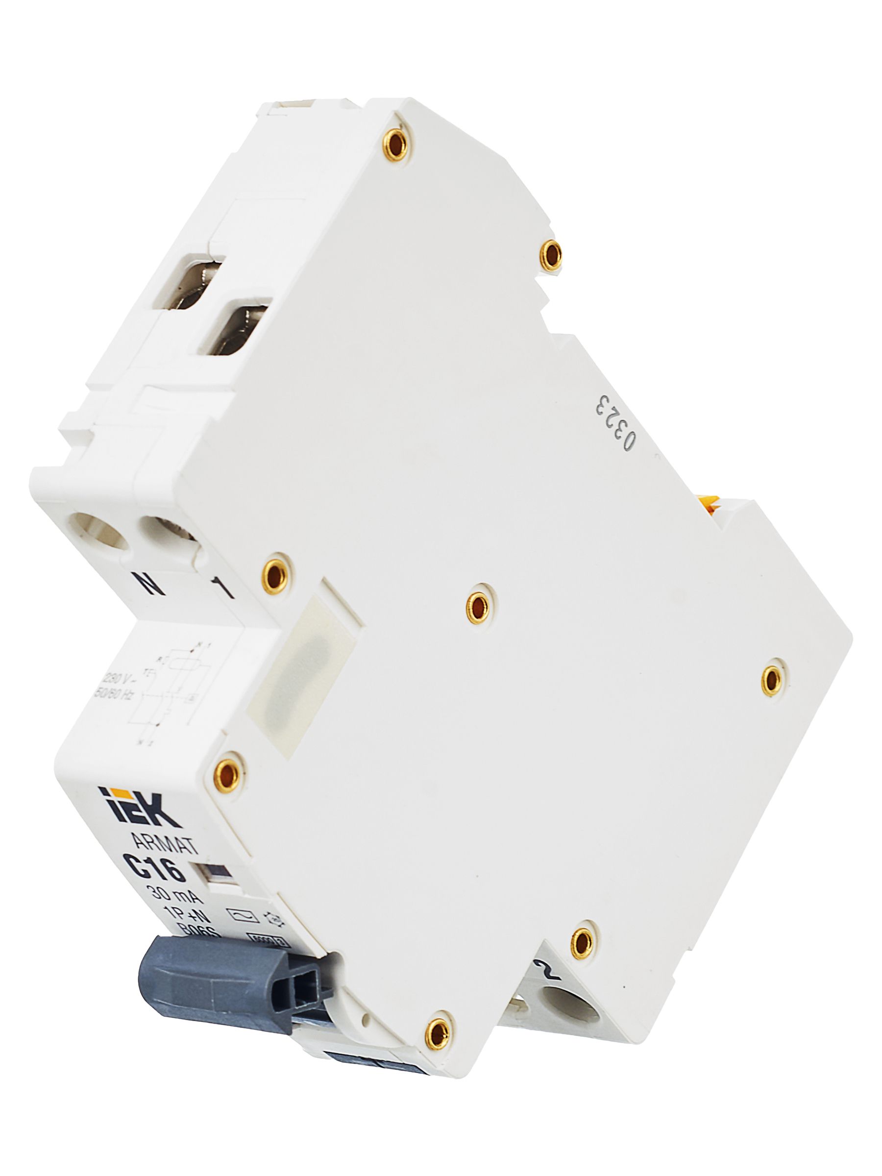 ARMAT Автоматический выключатель дифференциального тока B06S 1P+NP C16 30мА тип AC (18мм) IEK — фото