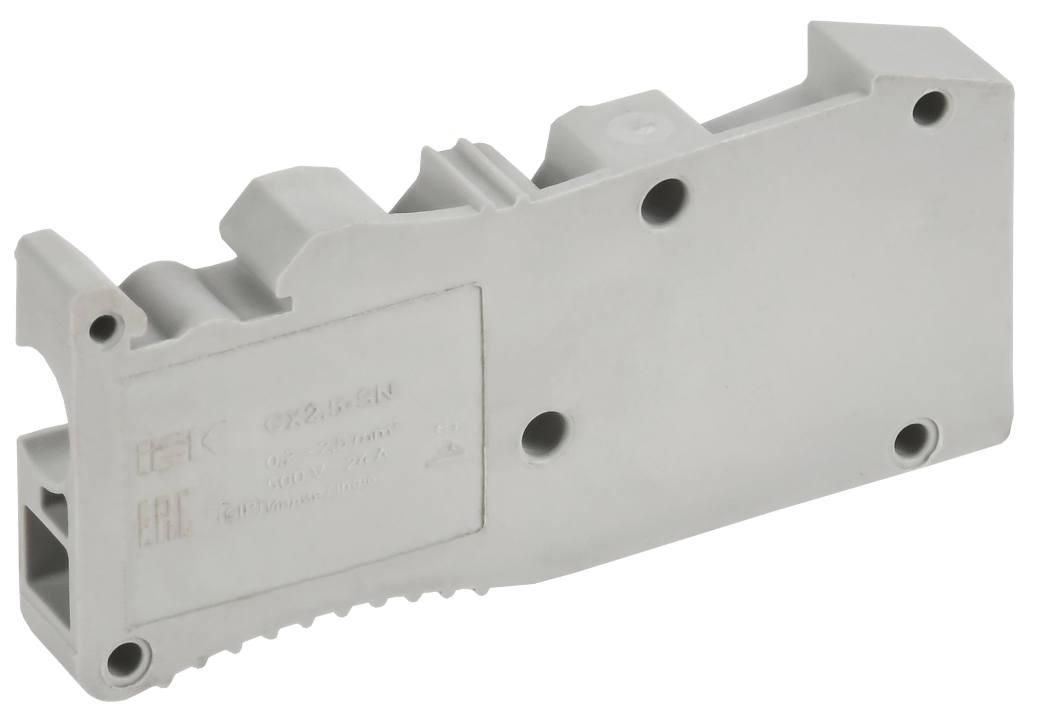 ARMAFIX Клемма пружинная CX2,5-SN 2,5мм2 разъемная на кабель (1 зажим 1 разъем) серая IEK — фото