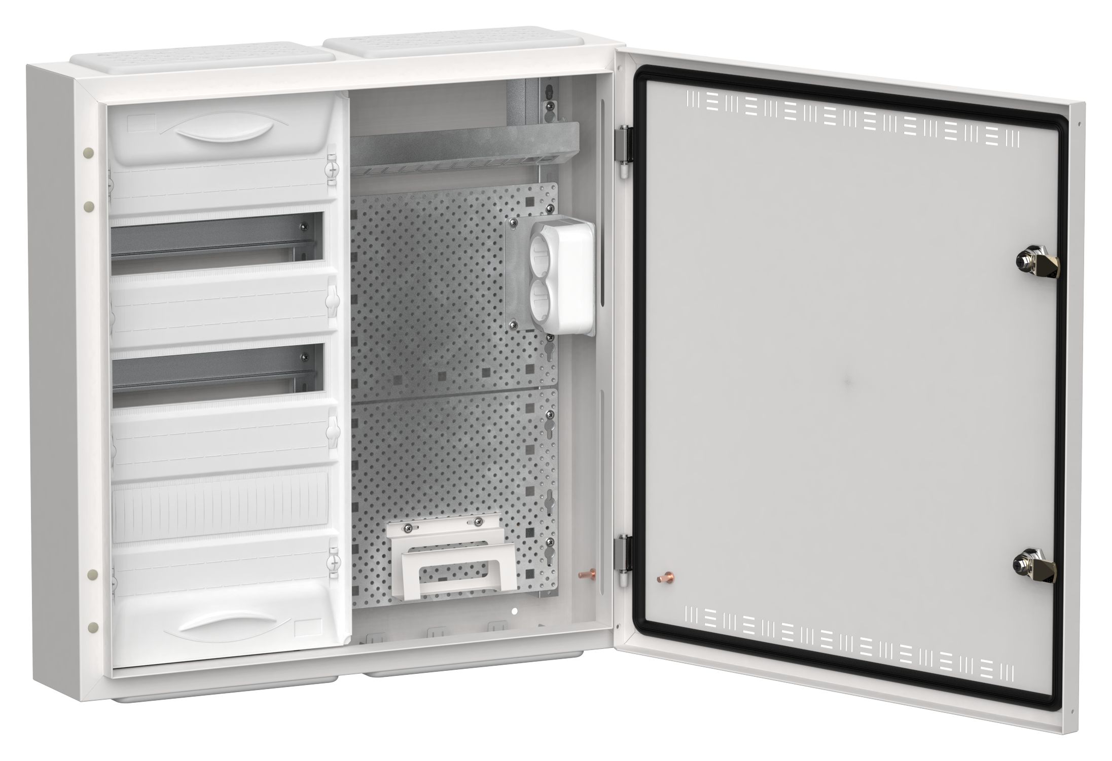 TITAN 5 Корпус комбинированный ЩРн-36 (2х36) 585х570х140мм IP30 белый IEK