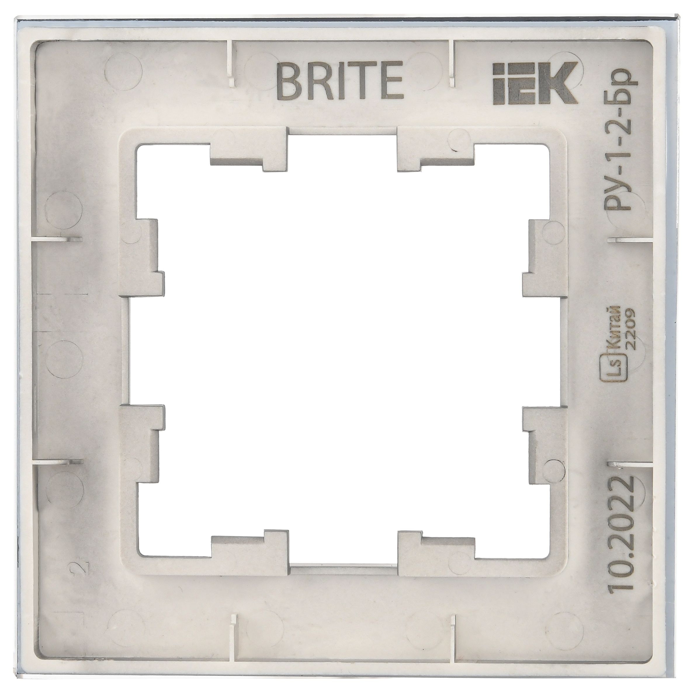 BRITE Рамка 1-местная РУ-1-2-Бр стекло маренго матовый IEK — фото