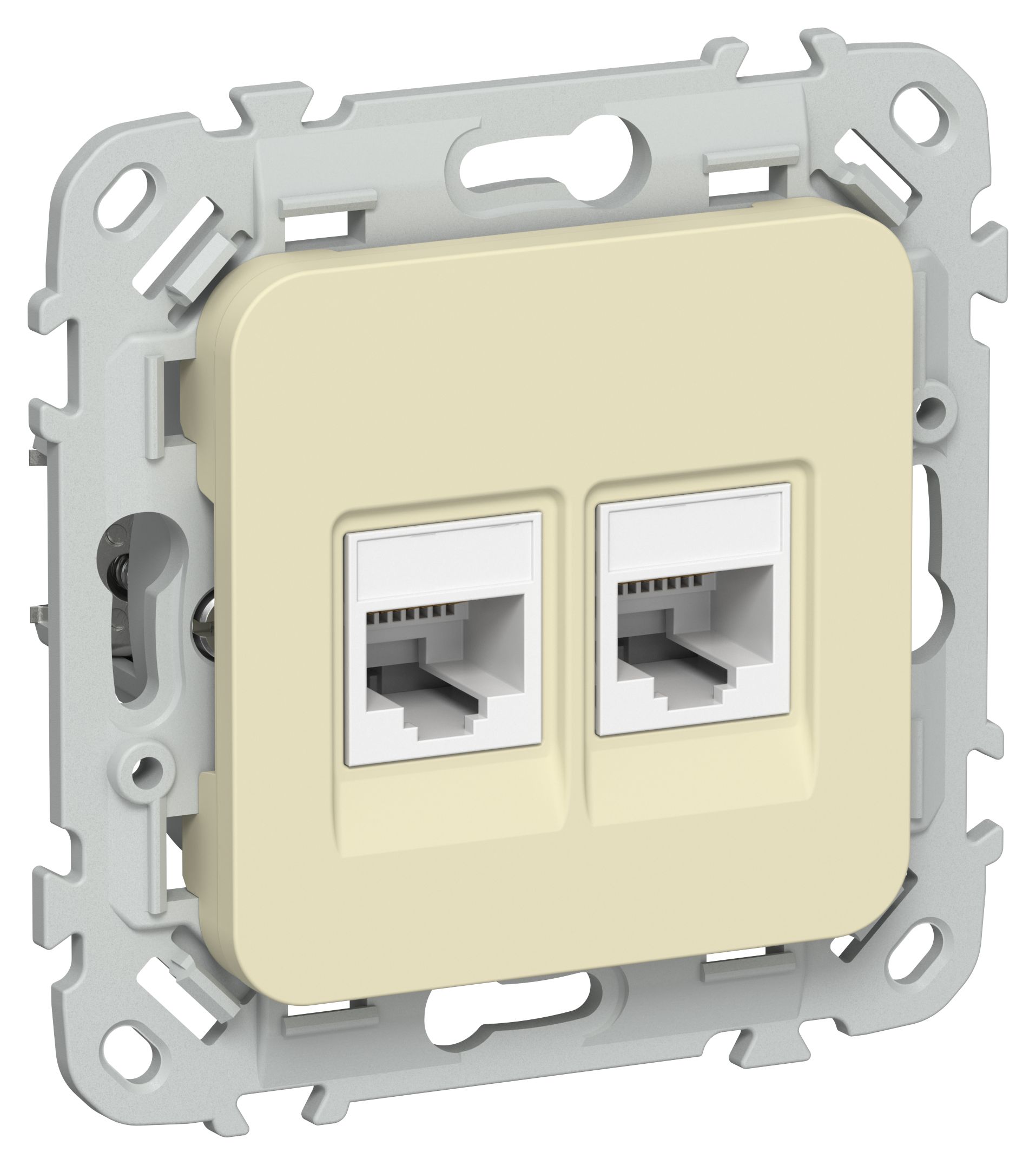 FLITE Розетка 2-местная RJ45/RJ11 категория 5Е/3 UTP РКТ5е/3-2-0-ФлН навахо IEK