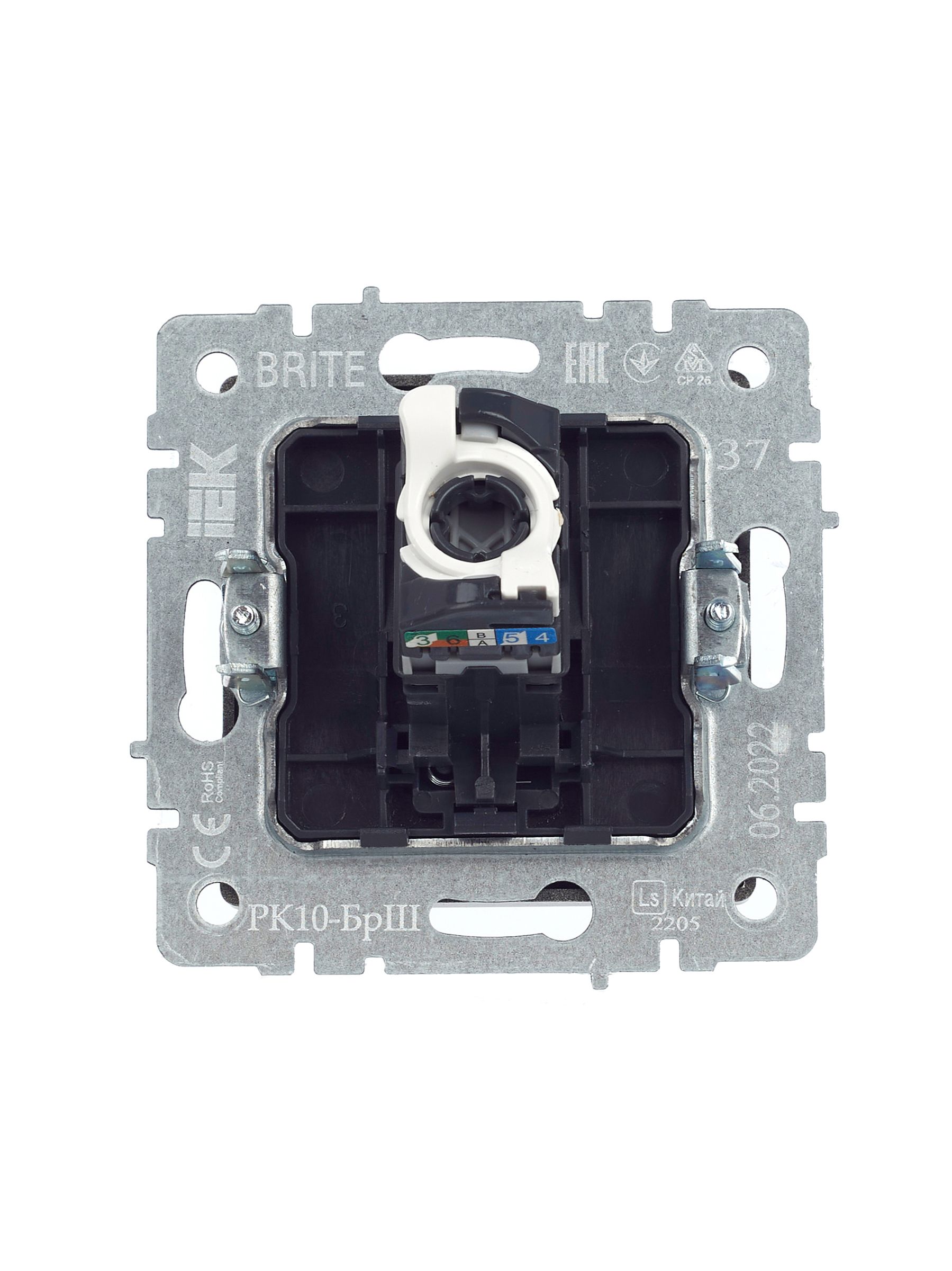 BRITE Розетка компьютерная RJ45 кат.5E РК10-БрШ шампань IEK — фото