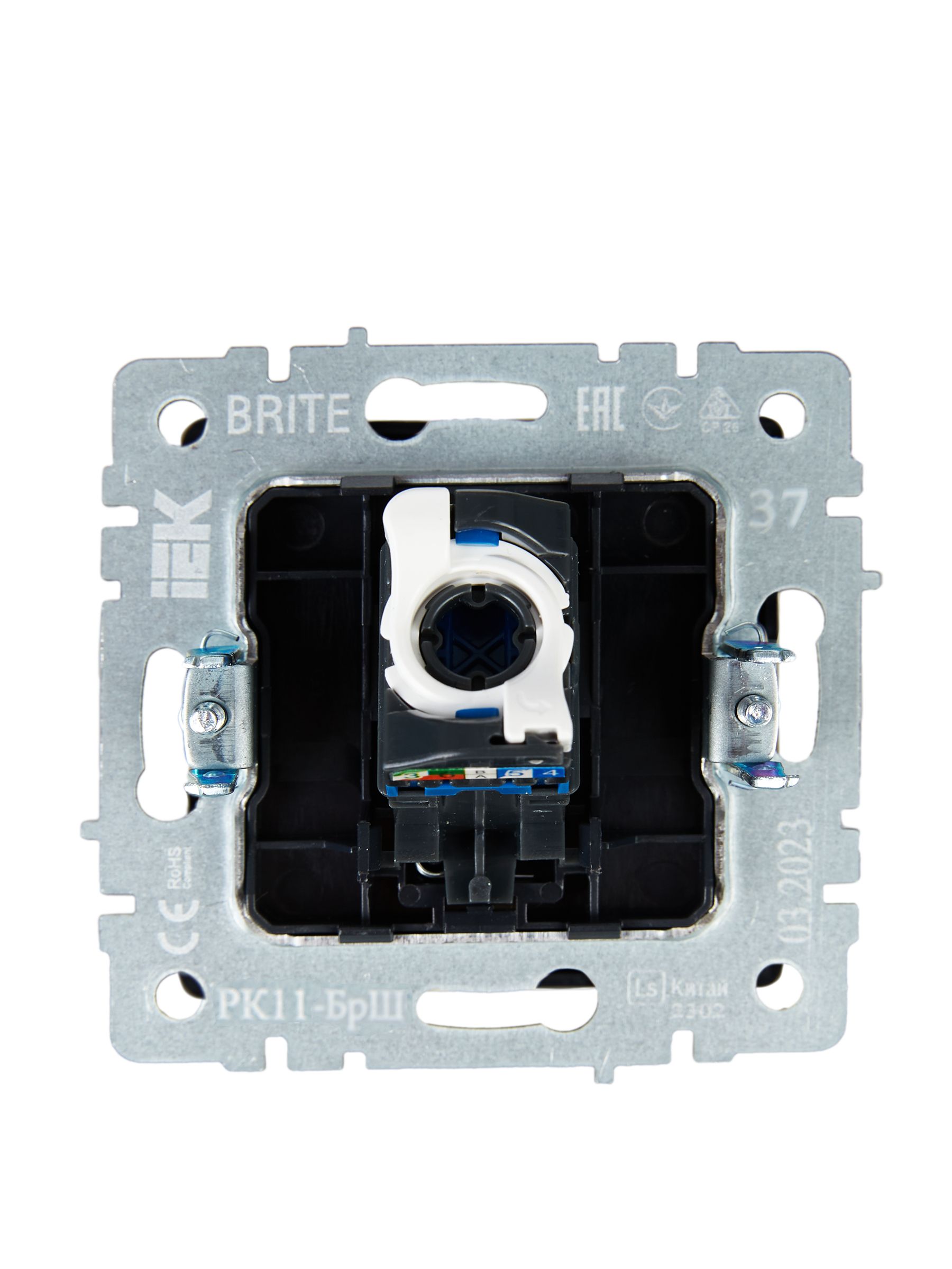 BRITE Розетка компьютерная RJ45 кат.6 РК11-БрШ шампань IEK — фото