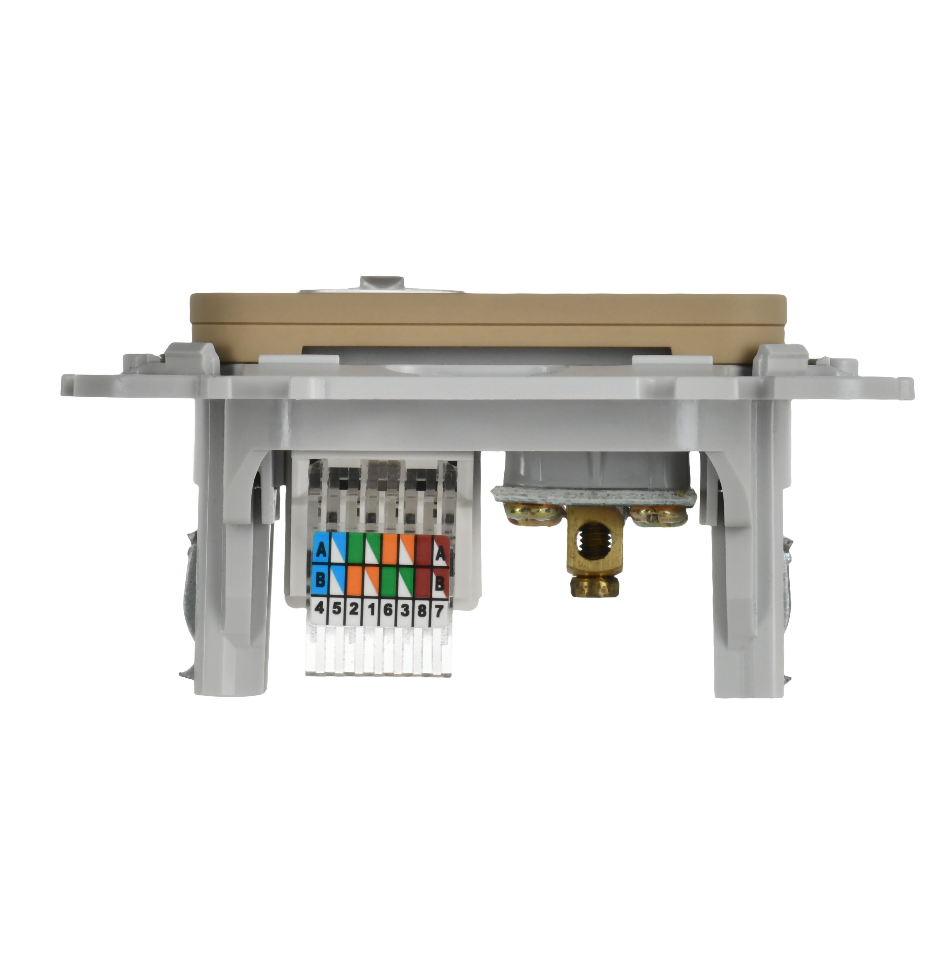FLITE Розетка 2-местная RJ45/TV категория 5Е UTP РКТВ5е-2-0-ФлХ хаки IEK — фото