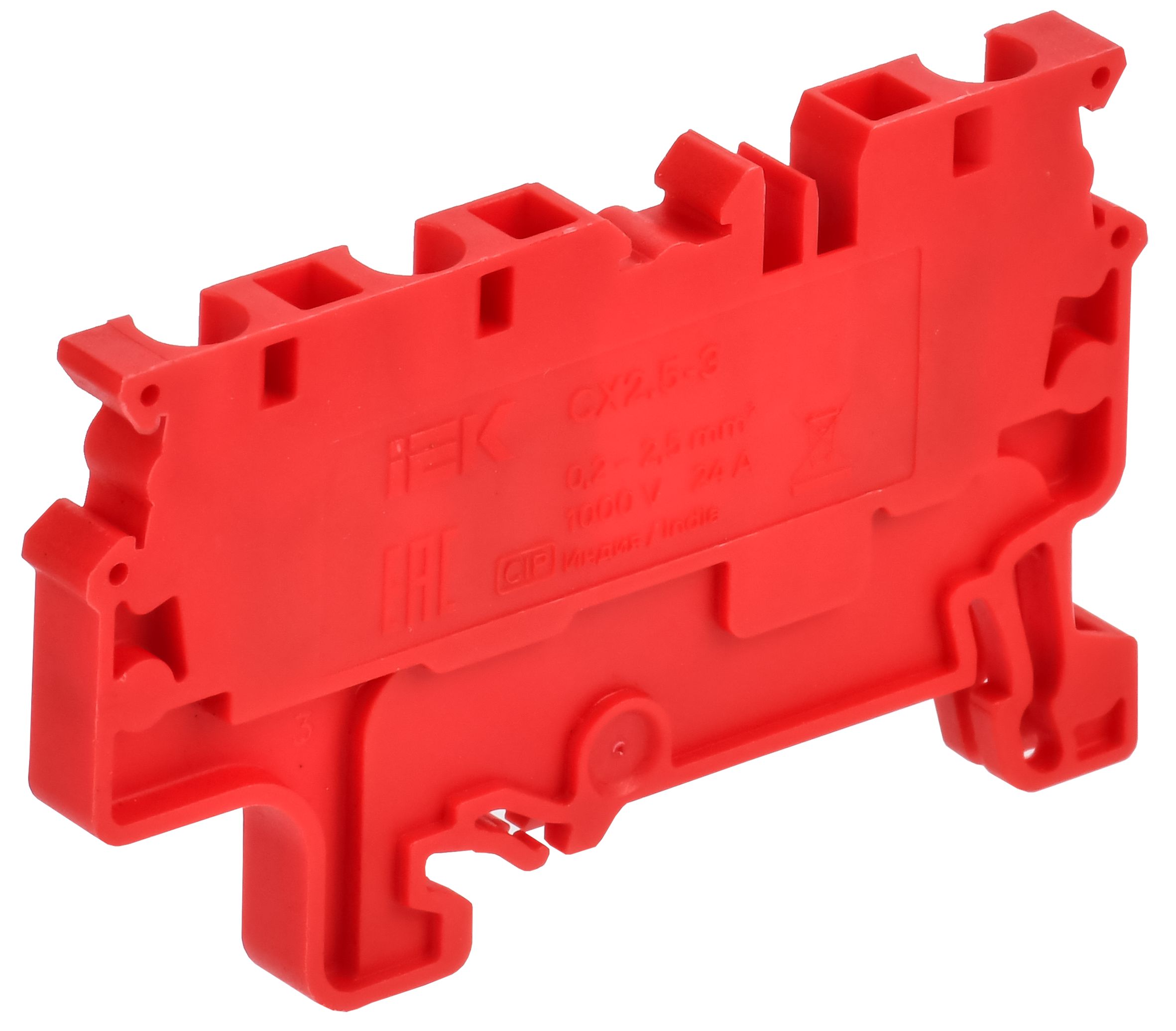 ARMAFIX Клемма пружинная CX2.5-3 трехконтактная красная IEK — фото