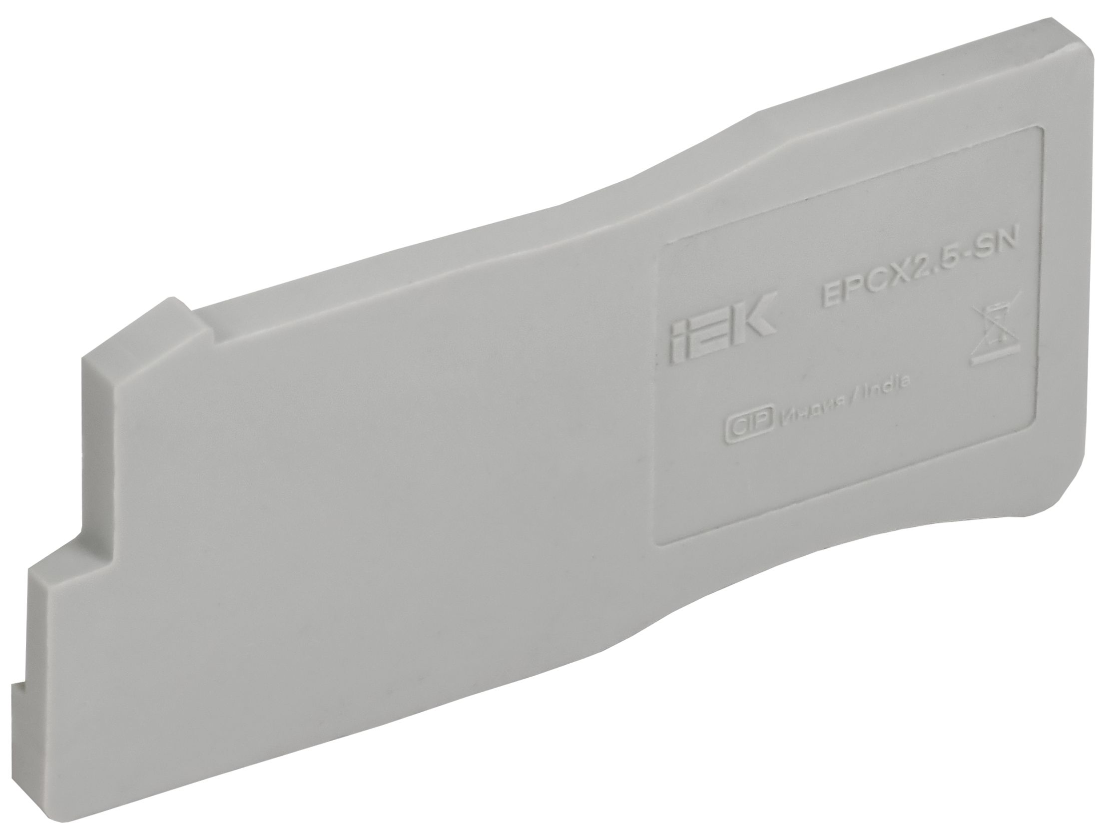 ARMAFIX Заглушка EPCX2.5-SN торцевая для клеммной колодки CX2.5-SN серая IEK — фото