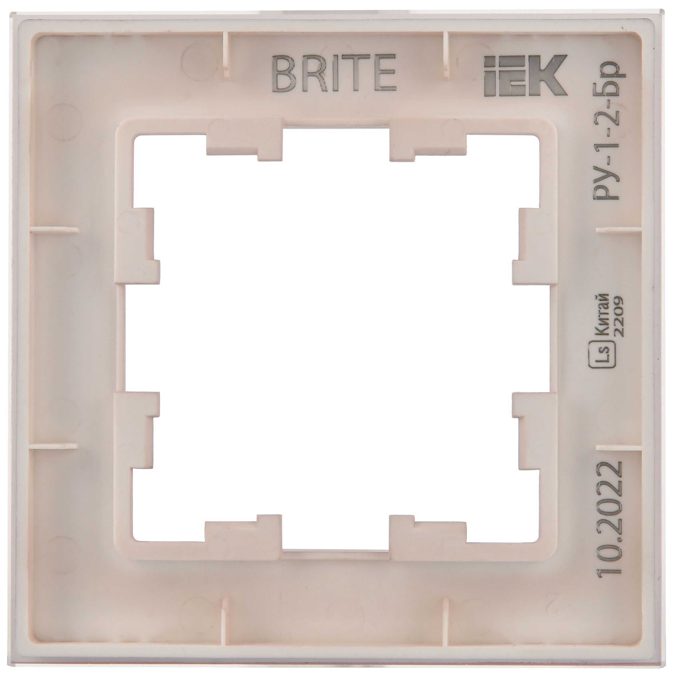 BRITE Рамка 1-местная РУ-1-2-Бр стекло розовый матовый IEK — фото