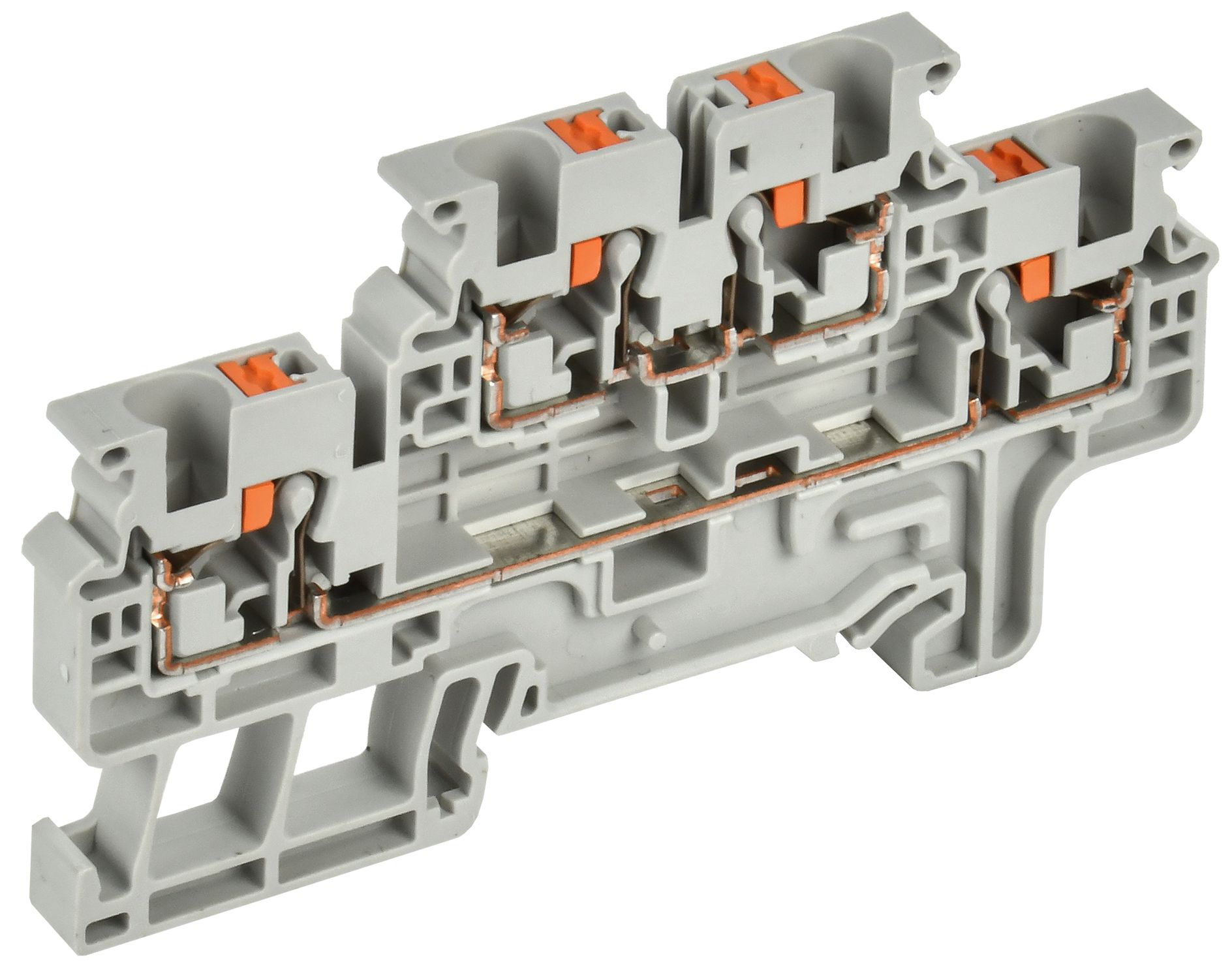 ARMAFIX Клемма пружин. Push-in CP-ML 2 ур. 4мм2 серая IEK