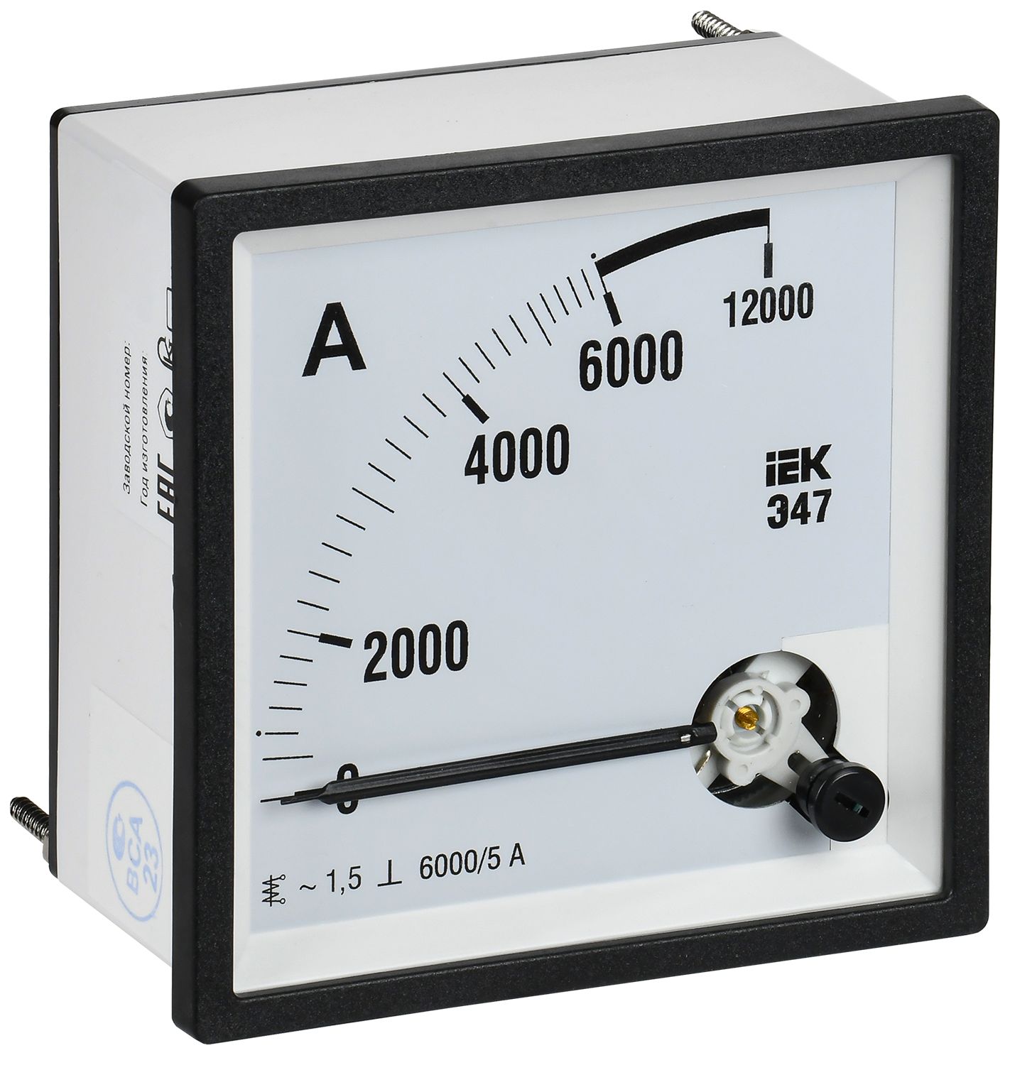 Амперметр Э47 6000/5А класс точности 1,5 96х96мм IEK