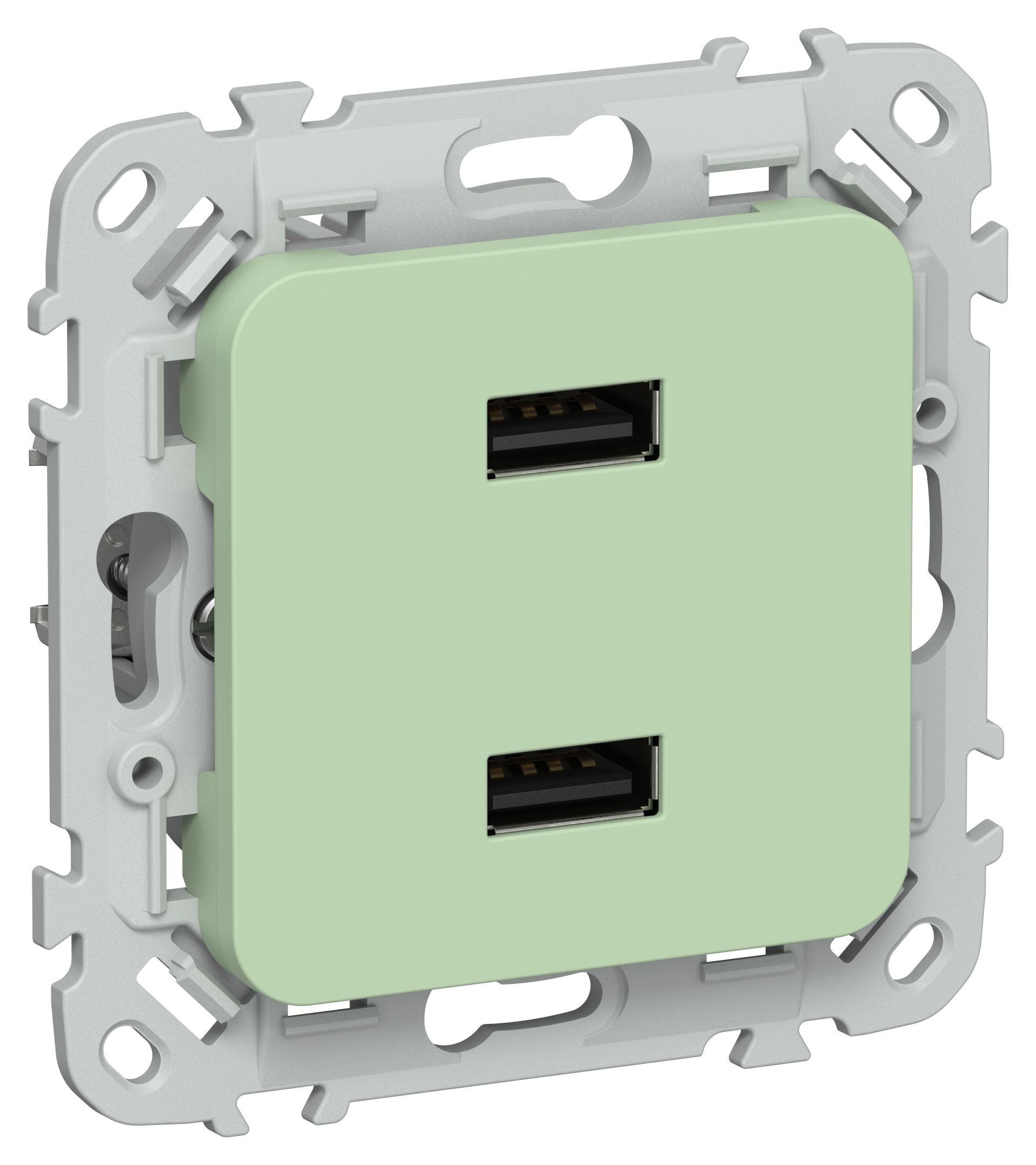 FLITE Розетка USB A+A 2,1А РЮ-2-ФлФ фисташковый IEK
