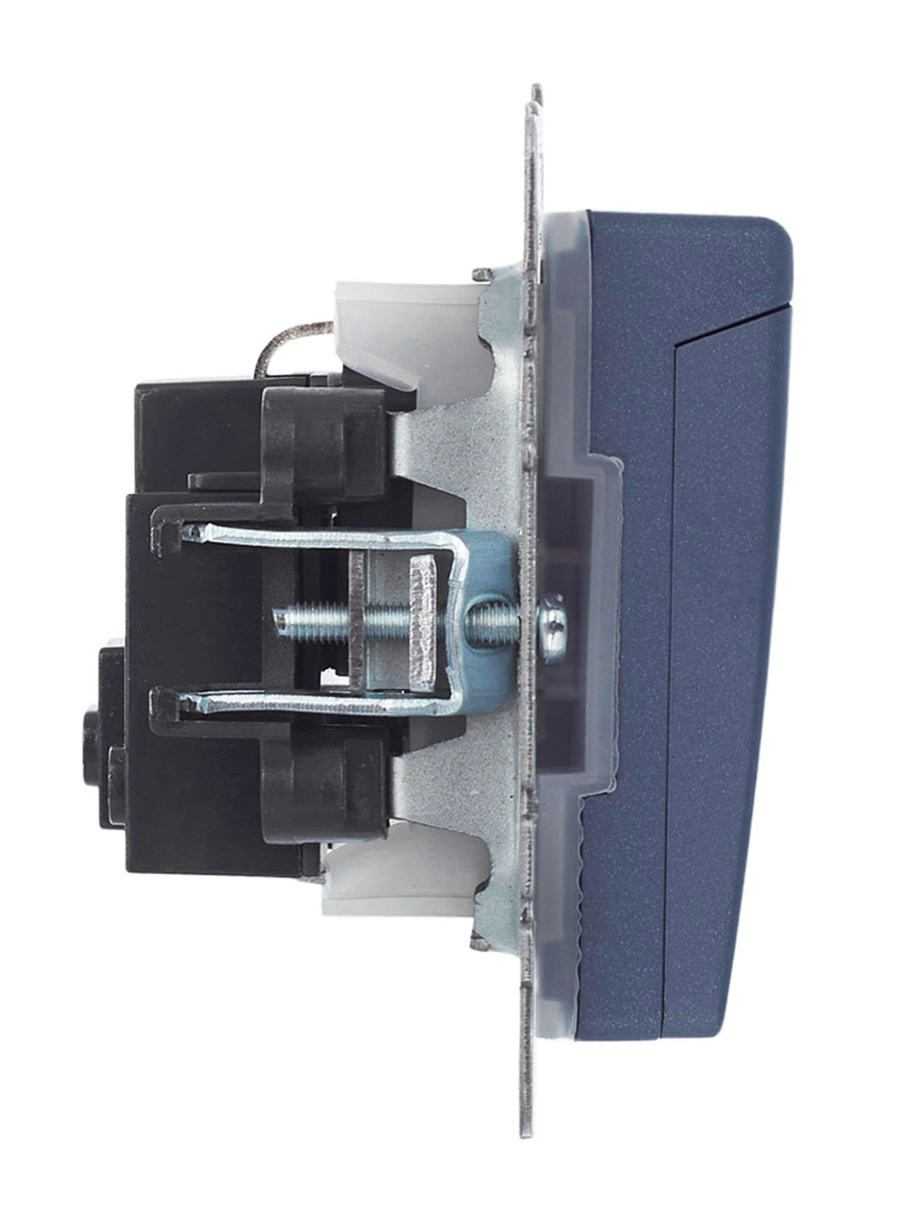 BRITE Розетка 1-местная с заземлением с защитными шторками и крышкой 16А IP44 РСбш10-3-44-БрМ маренго IEK — фото