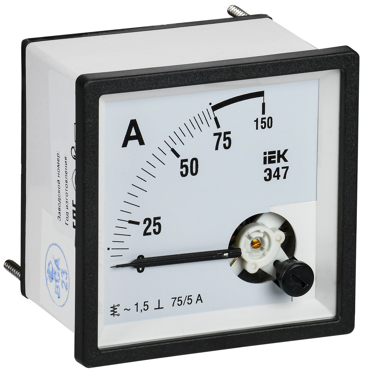 Амперметр Э47 75/5А класс точности 1,5 72х72мм IEK