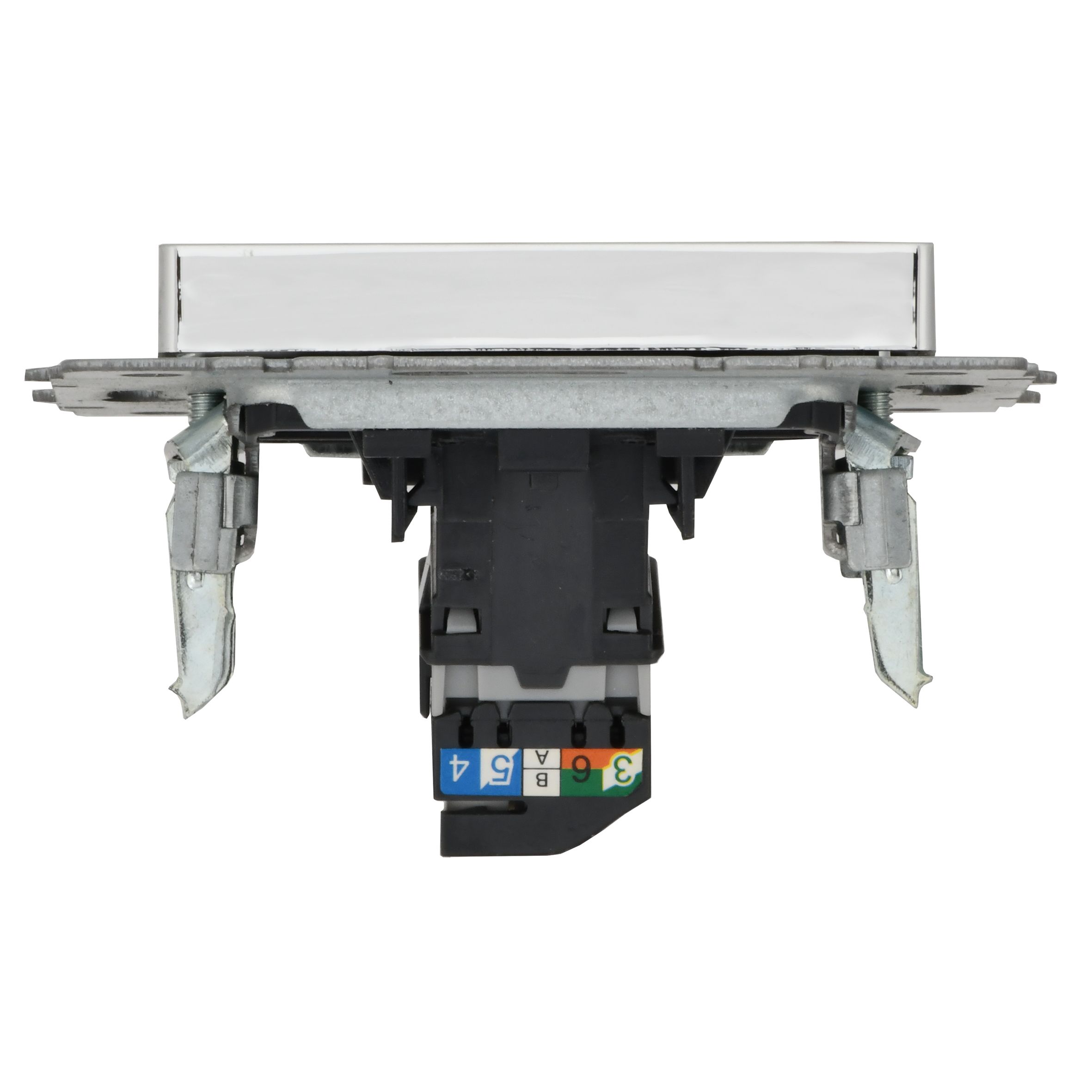 BRITE Розетка компьютерная RJ45 кат.5E РК10-БрГН металл хром/никель IEK — фото