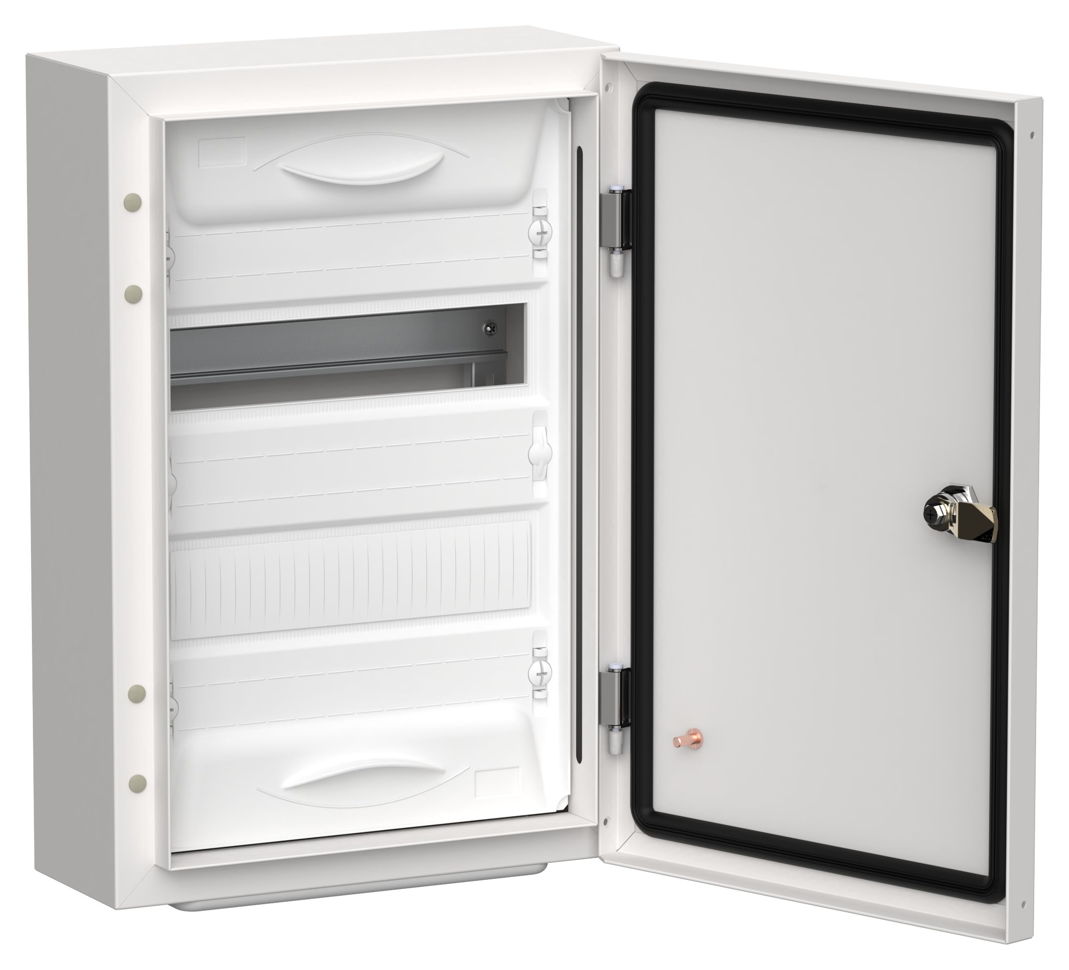 TITAN 5 Корпус металлический ЩРн-24 (1х24) 460х310х140мм IP54 белый (одна дверь) IEK