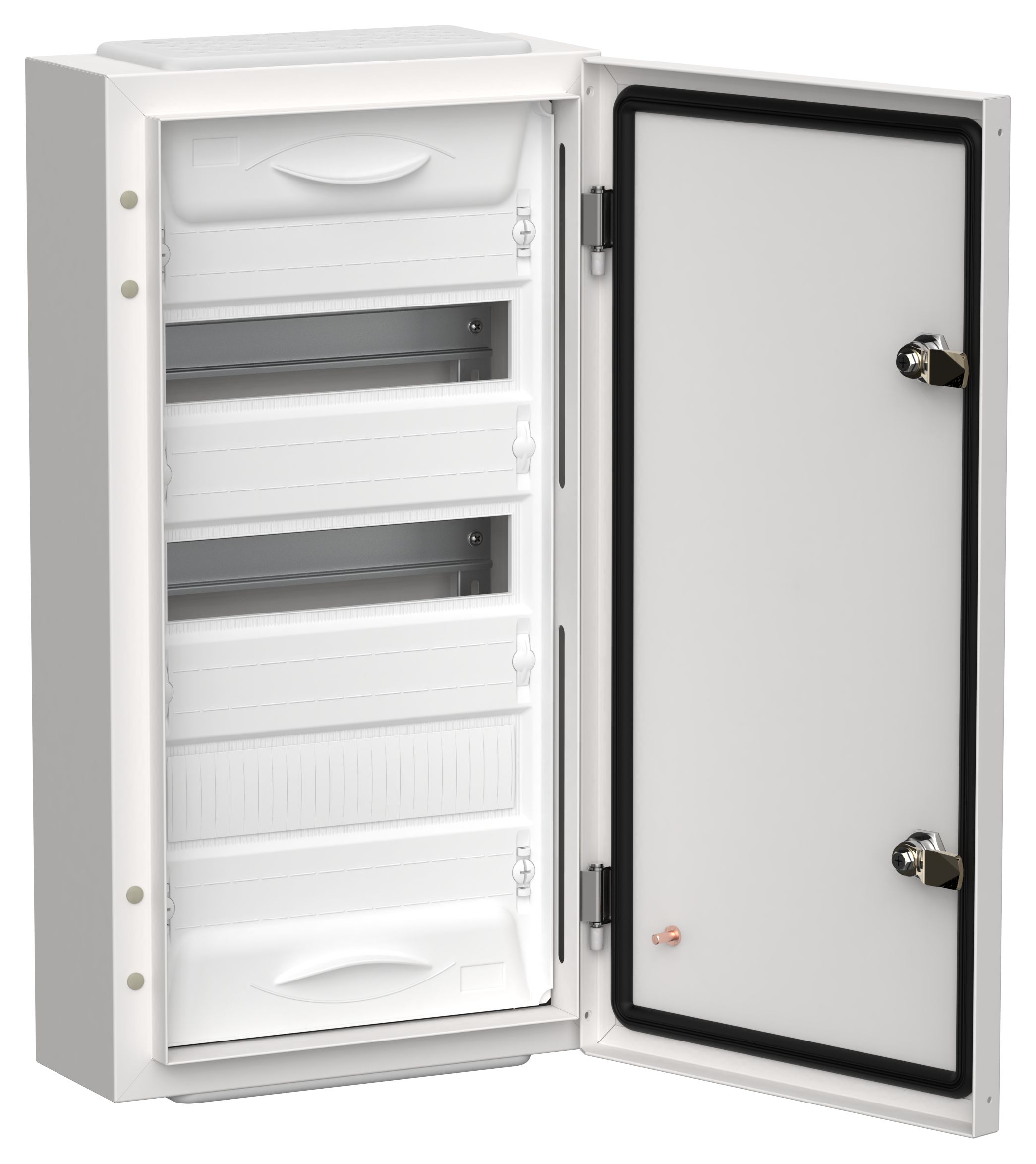 TITAN 5 Корпус металлический ЩРн-36 (1х36) 585х310х140мм IP54 белый (одна дверь) IEK
