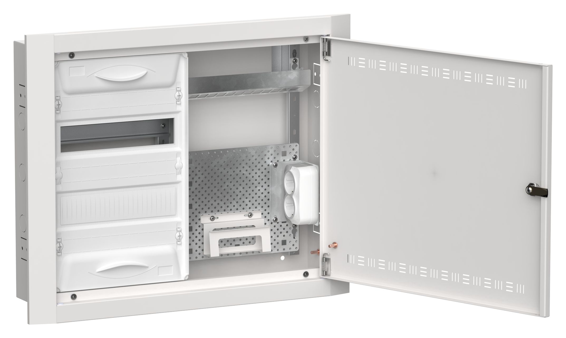 TITAN 5 Корпус комбинированный ЩРв-24 (2х24) 505х625х130мм IP30 белый IEK