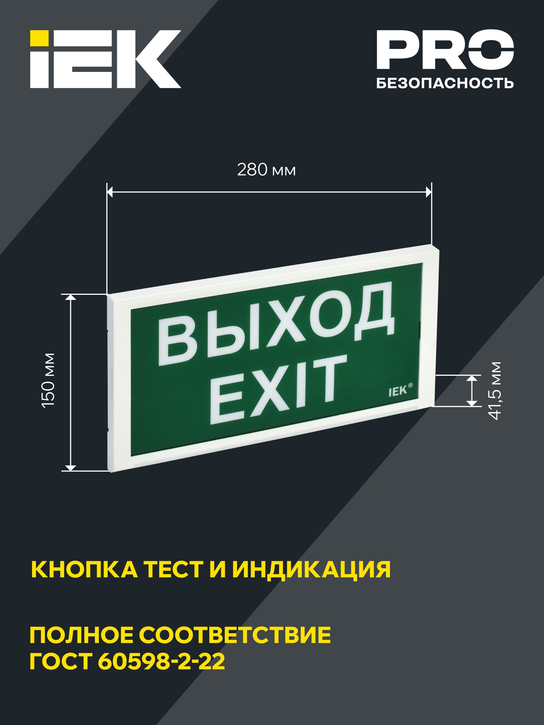 Светильник аварийный ДПА 3000 постоянного/непостоянного действия 3ч IP20 IEK — фото