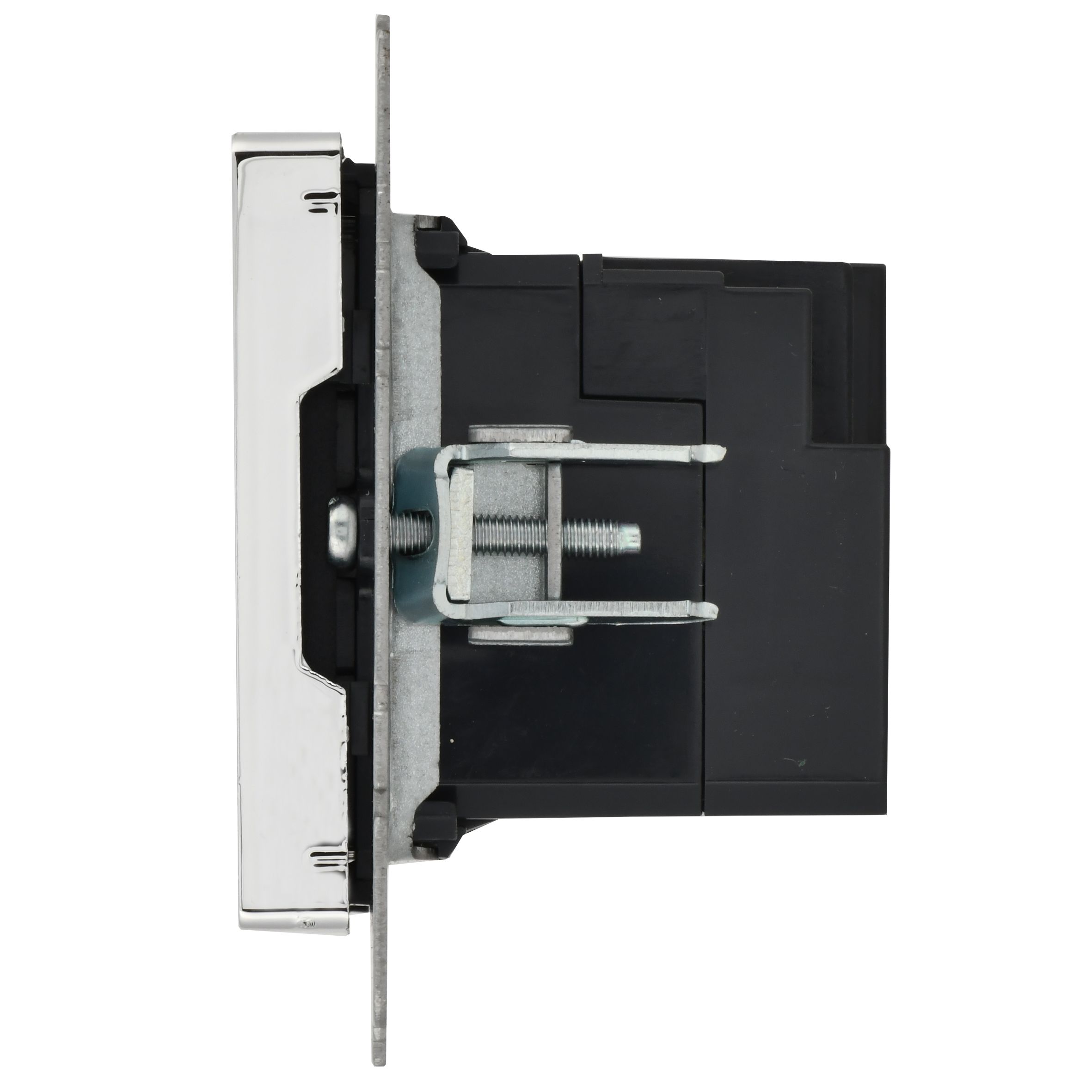 BRITE Розетка USB A+C 18Вт РЮ11-1-БрГН металл хром/никель IEK — фото