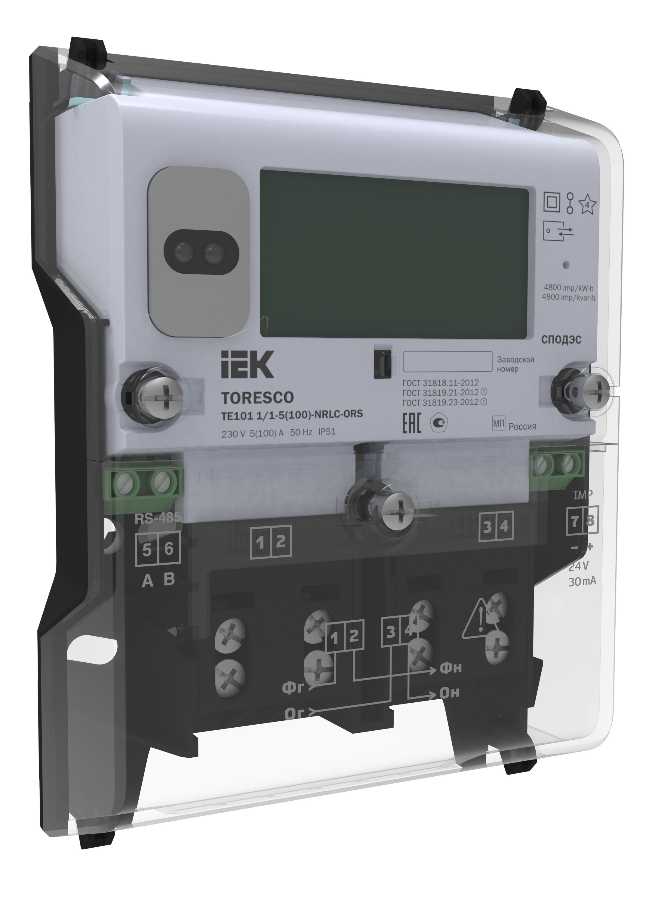 TORESCO Счетчик электрической энергии TE101 1/1-5(100)-NRLC-OF IEK