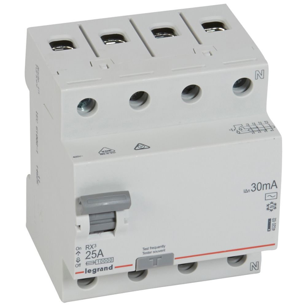 RX3 ВДТ 30мА 25А 4П AC LEGRAND