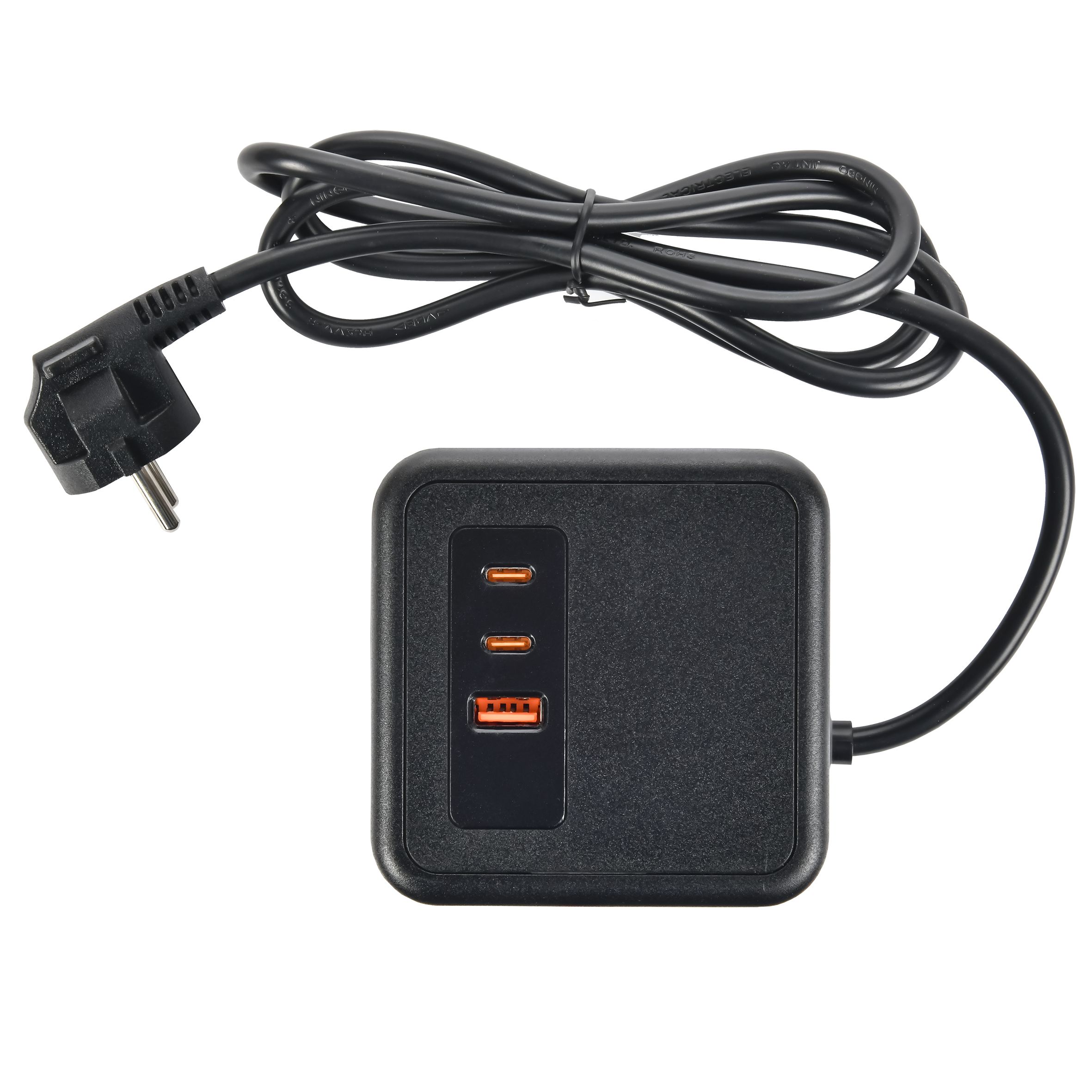 Удлинитель У08K 8 мест 2P+PE 1,5м 3х1,0мм2 16А/250В USB A+C 20Вт черный DOMINIC IEK — фото