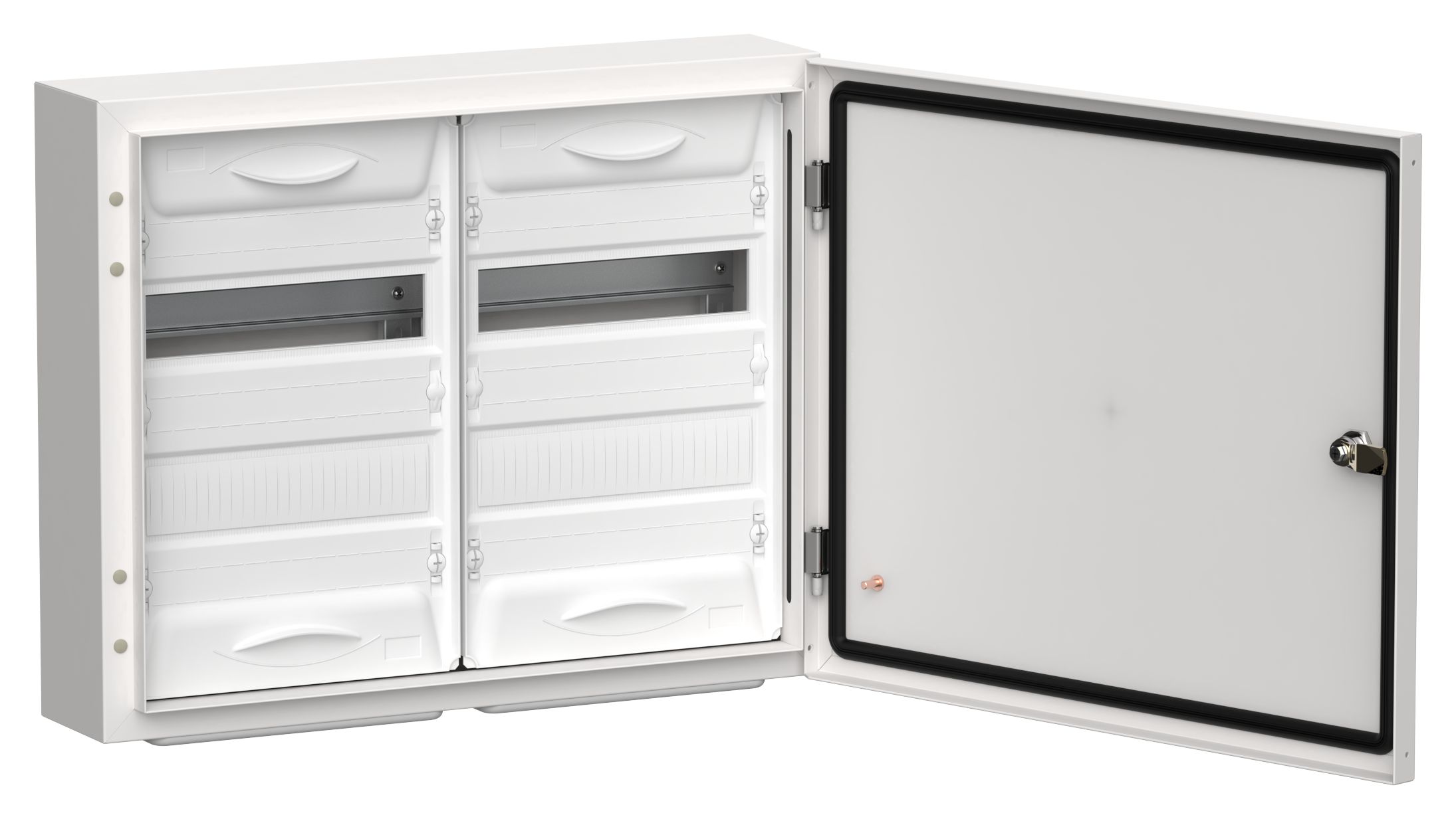 TITAN 5 Корпус металлический ЩРн-48 (2х24) 460х570х140мм IP54 белый (одна дверь) IEK