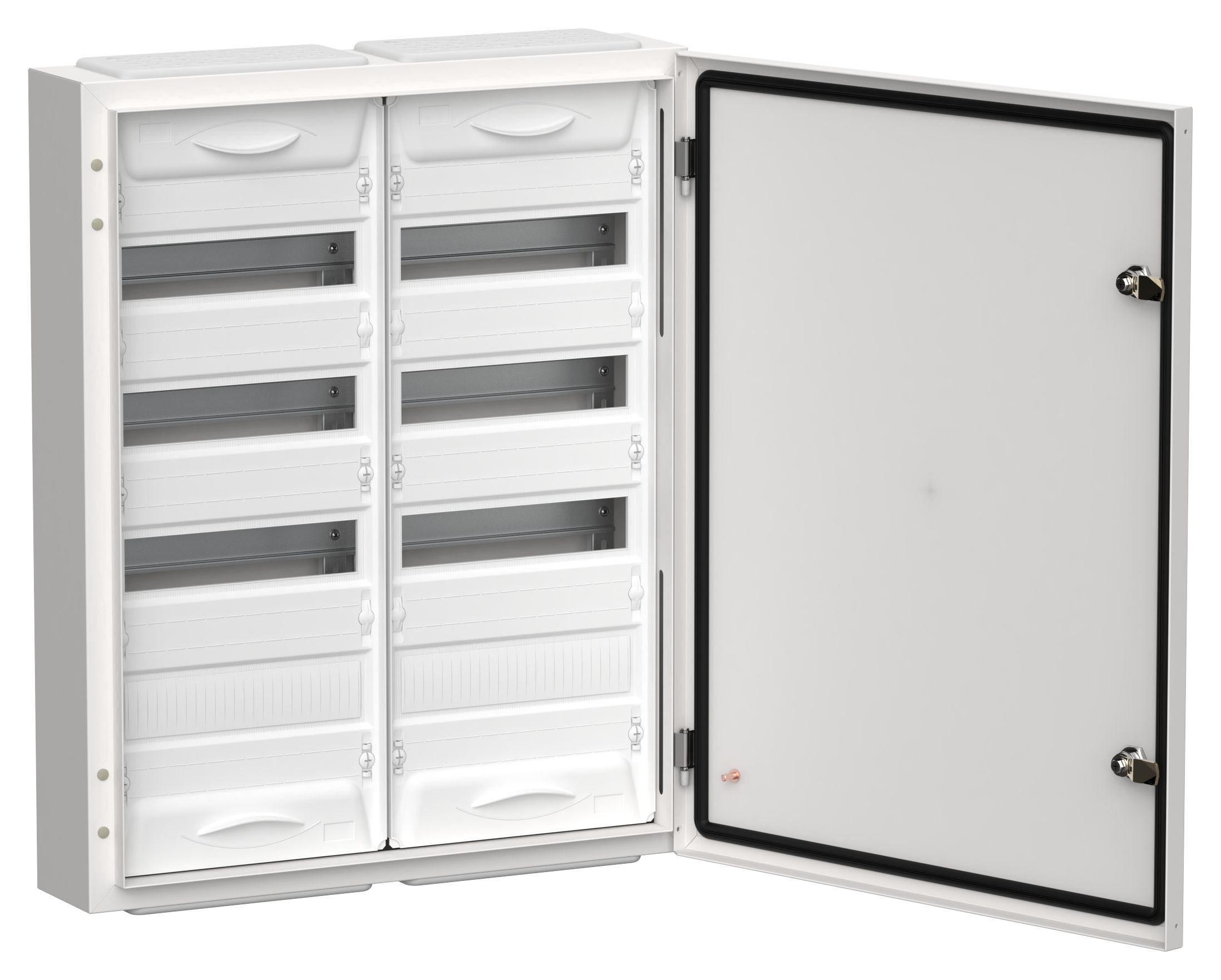 TITAN 5 Корпус металлический ЩРн-96 (2х48) 710х570х140мм IP54 белый (одна дверь) IEK