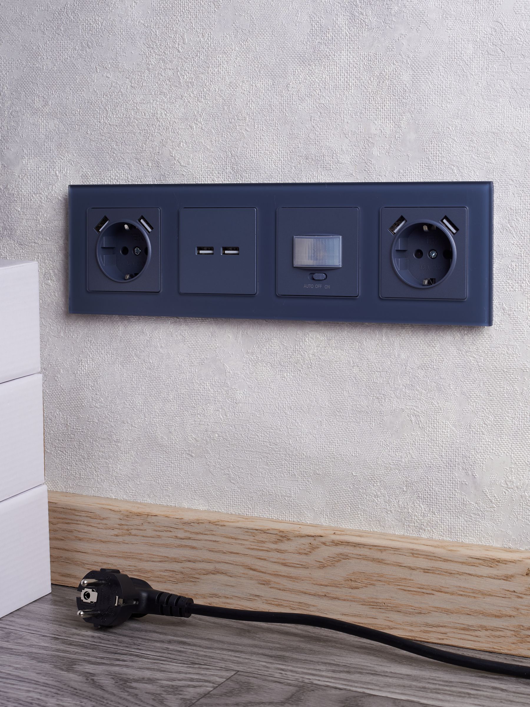 BRITE Розетка USB A+A 5В 3,1А РЮ10-1-БрМ маренго IEK — фото