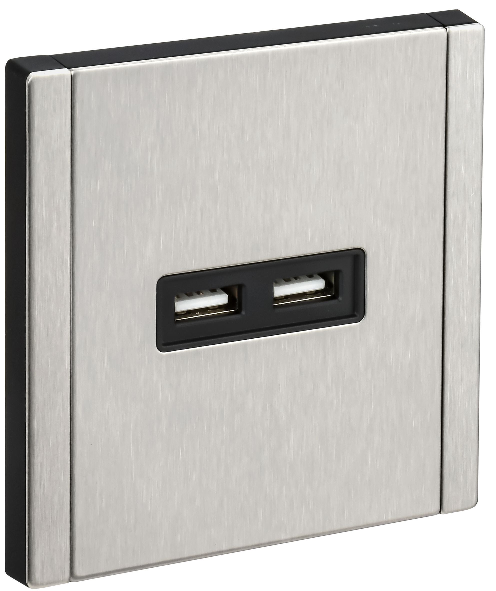 FORTE&PIANO Розетка USB A+A 3,1А FP749M металл никель IEK — фото