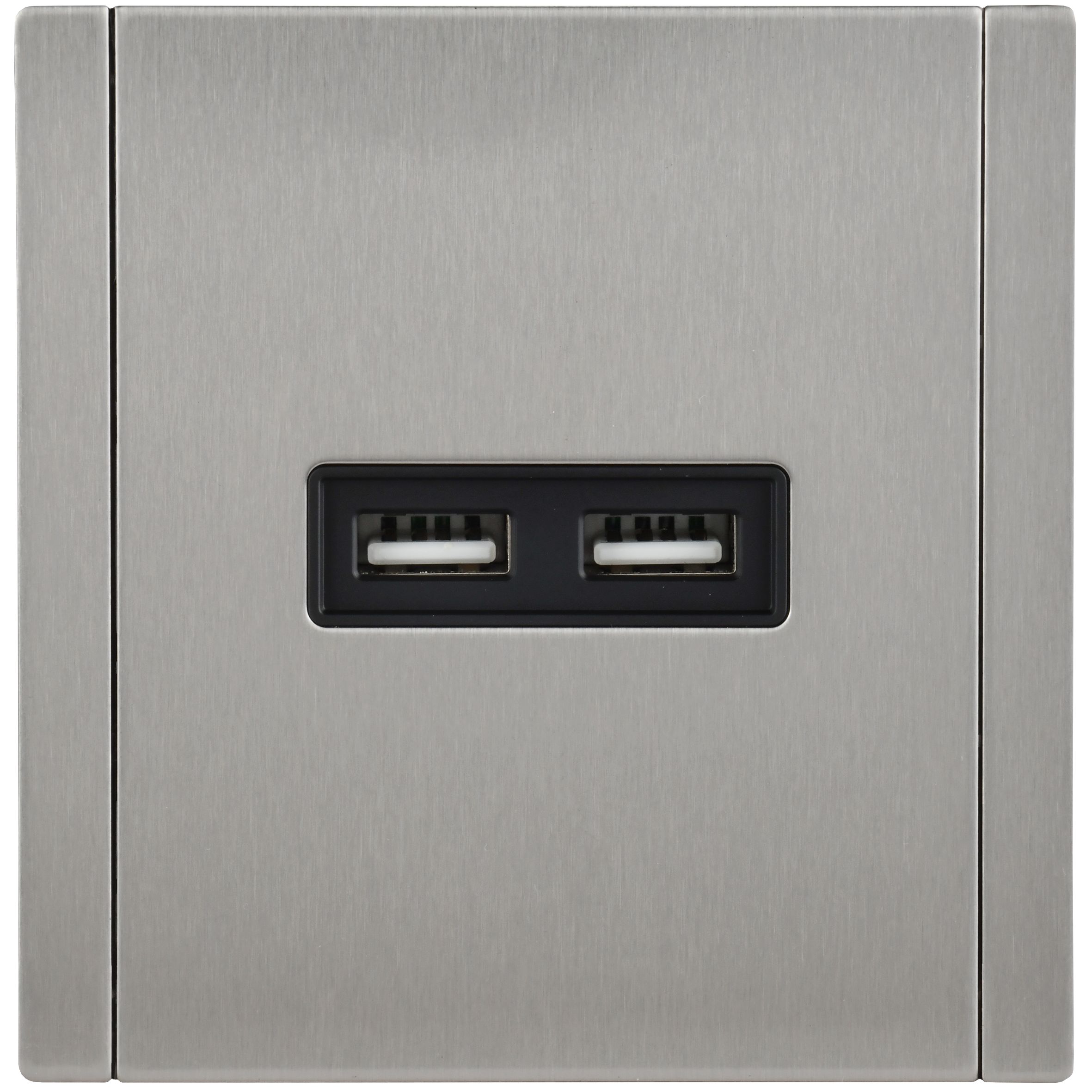 FORTE&PIANO Розетка USB A+A 3,1А FP749M металл никель IEK — фото