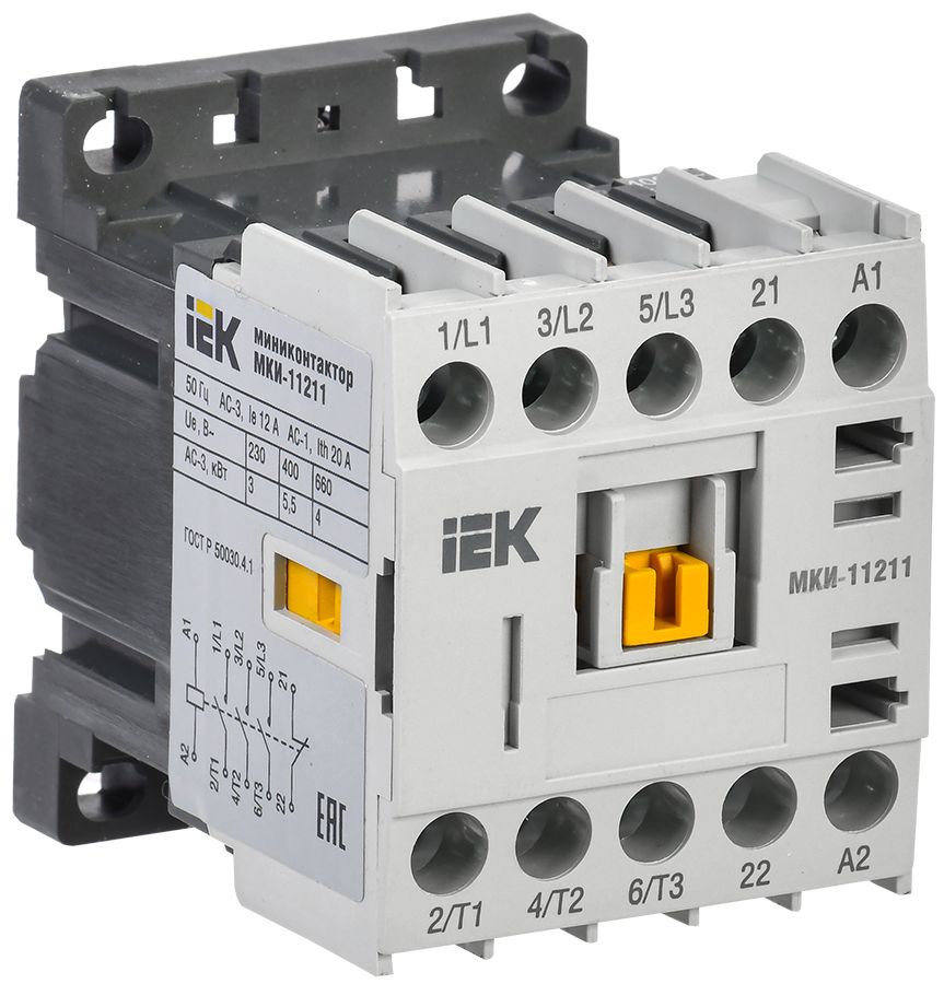 Миниконтактор МКИ-11211 12А 400В/АС3 1NC IEK