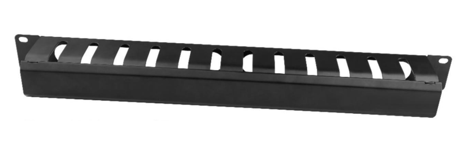 Hyperline CM-1U-ML12-COV Кабельный организатор металлический с крышкой, глубина 65 мм, 19", 1U