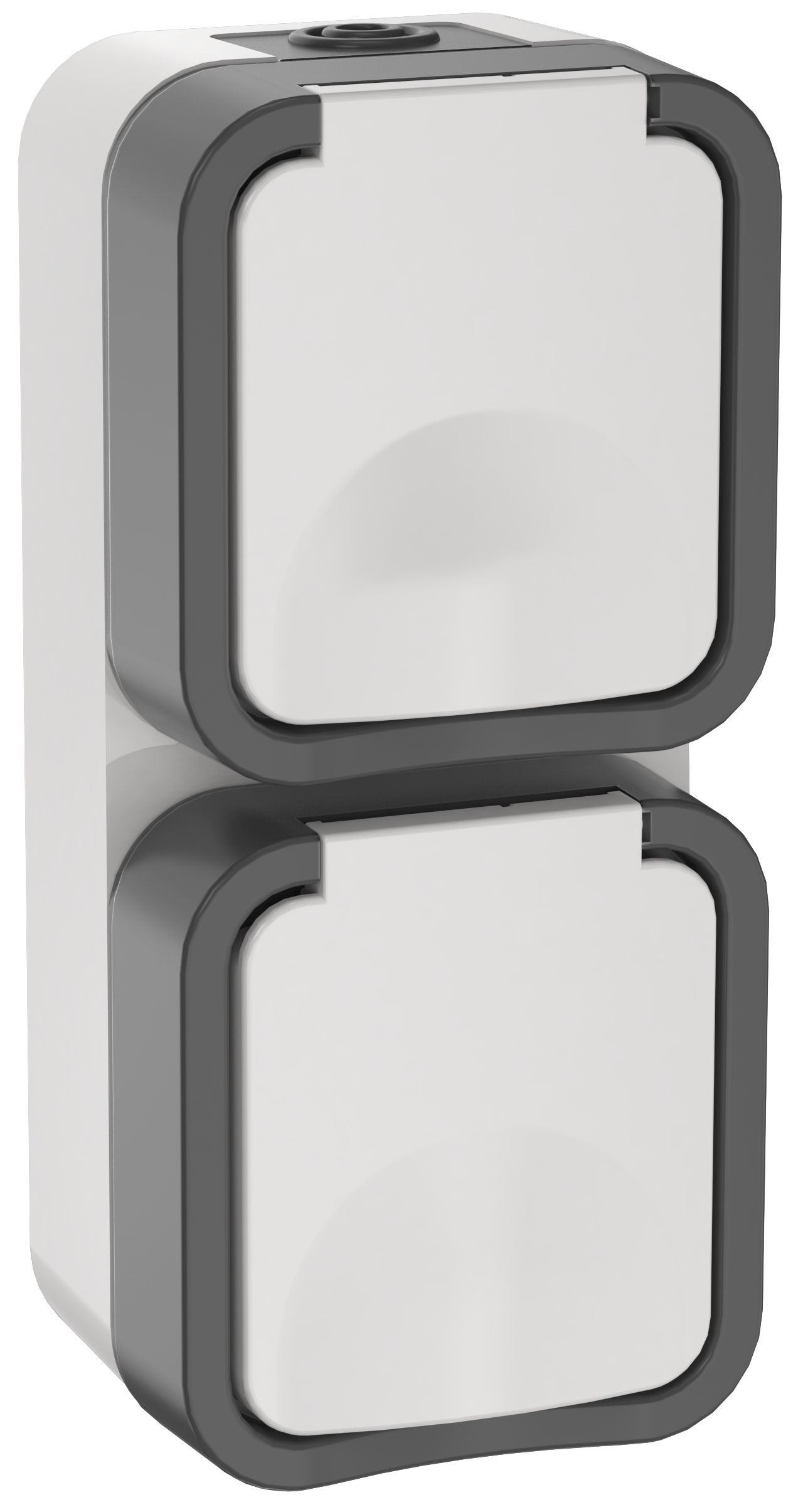 TORS Розетка 2-местная вертикальная 16А IP55 TS232 серо-белый IEK
