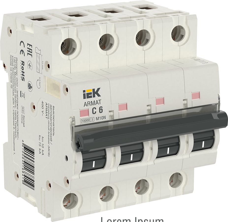ARMAT Автоматический выключатель M10N 4P C 6А IEK