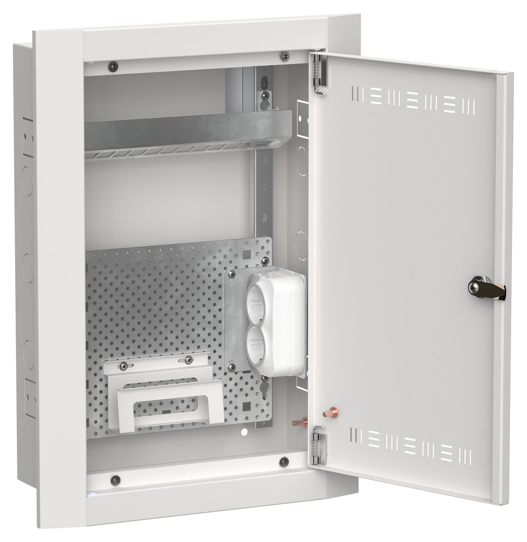 TITAN 5 Корпус мультимедиа ЩРв-24 (1х24) 505х365х130мм IP30 белый IEK