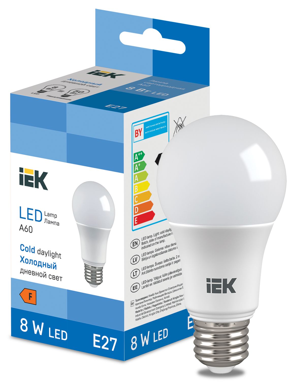 LED Bulb A60 710lm 6500K E27 IEK