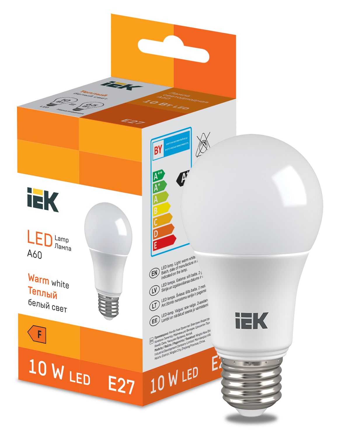 LED Bulb A60 950lm 3000K E27 IEK