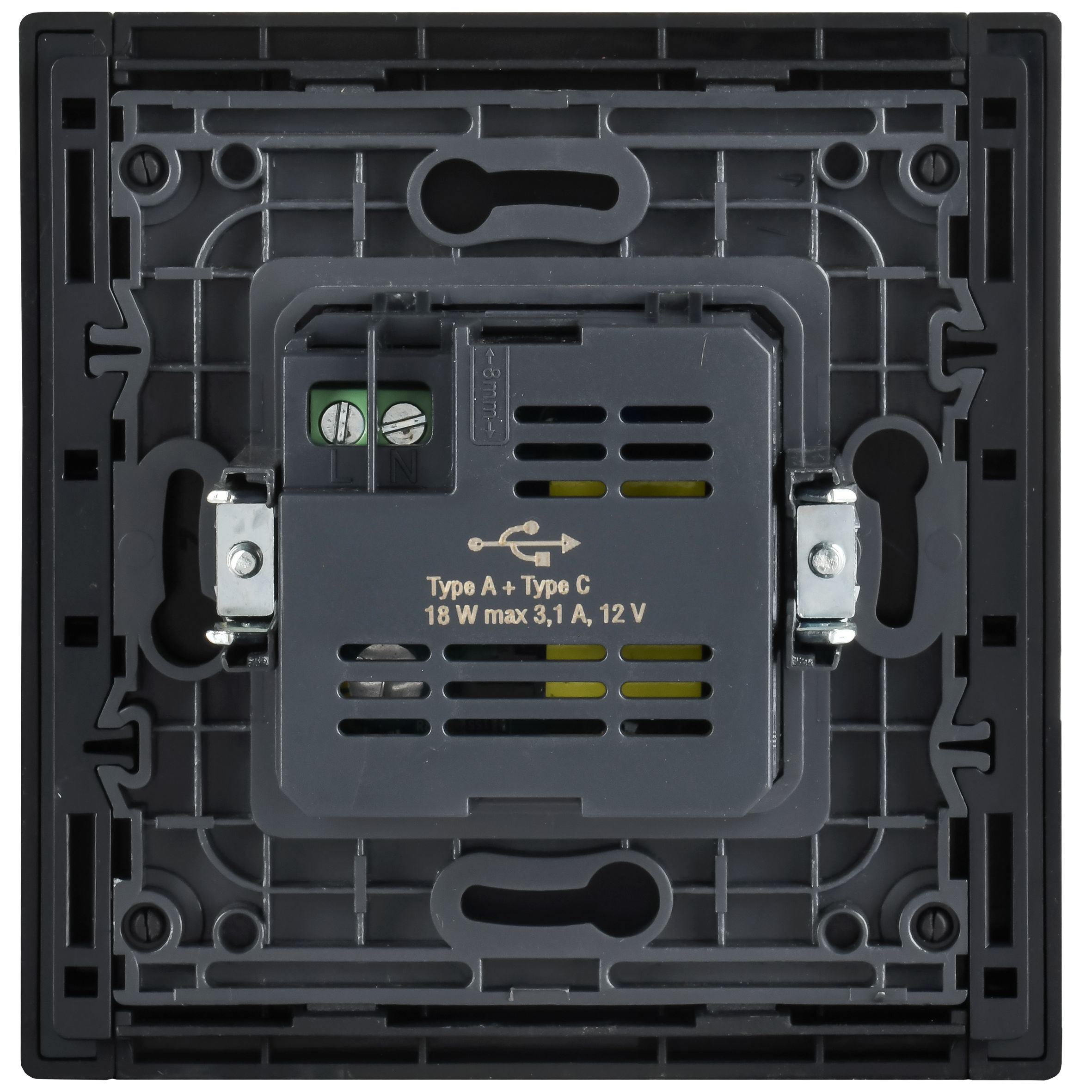 FORTE&PIANO Розетка USB A+C 18Вт FP851M металл слоновая кость IEK — фото