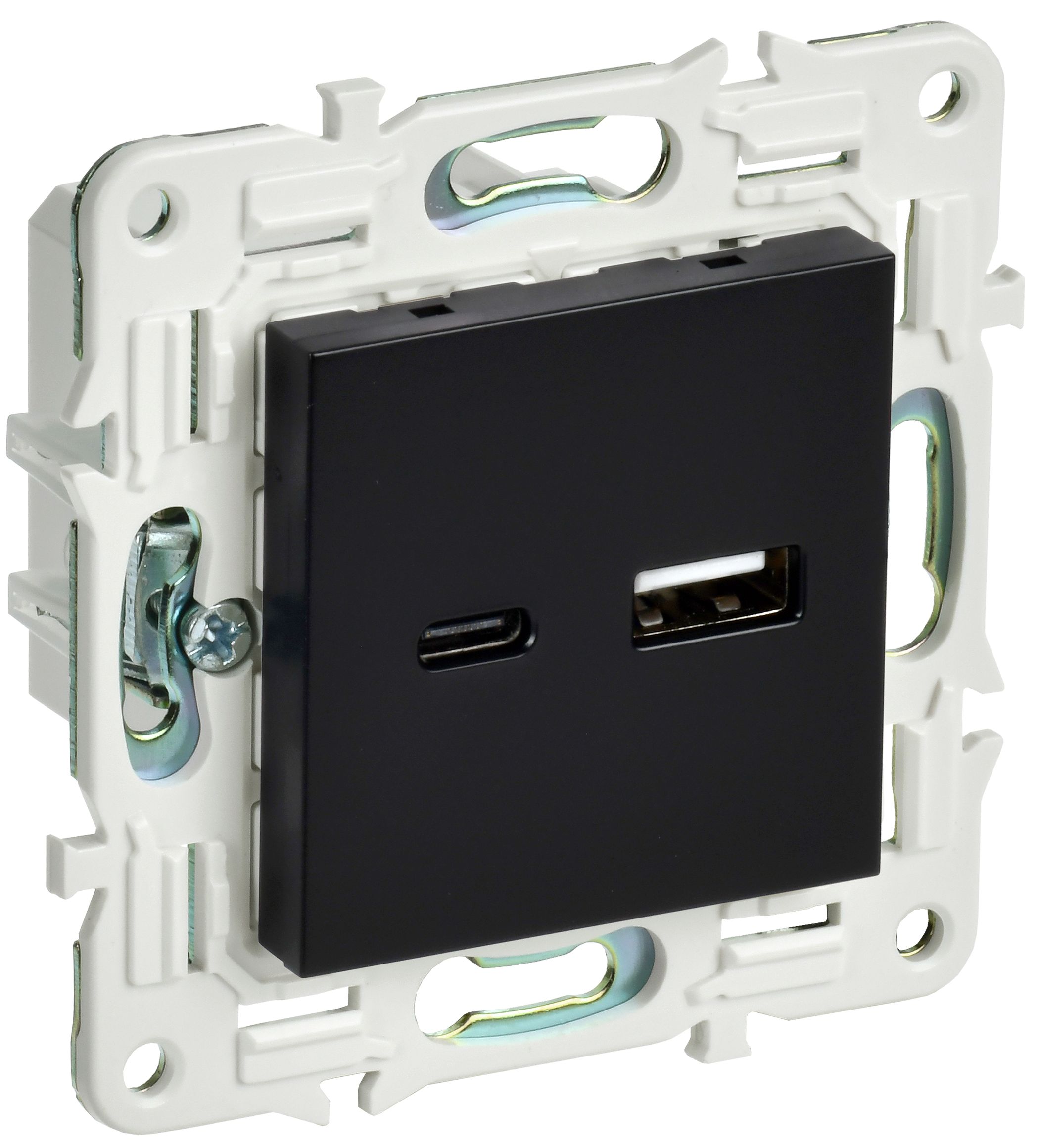SKANDY Розетка USB A+C 18Вт SK-R13Bl черный IEK — фото
