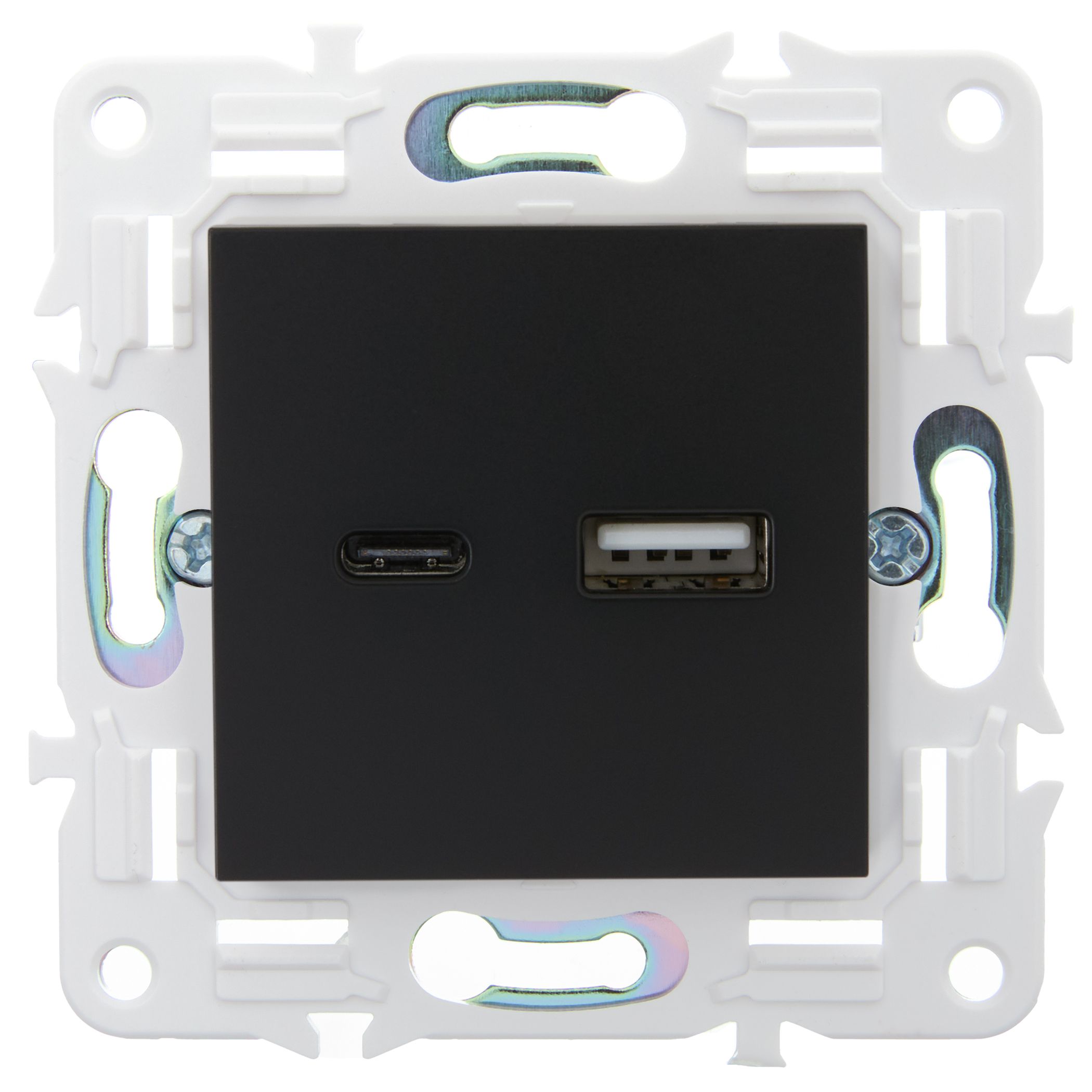 SKANDY Розетка USB A+C 18Вт SK-R13Bl черный IEK — фото