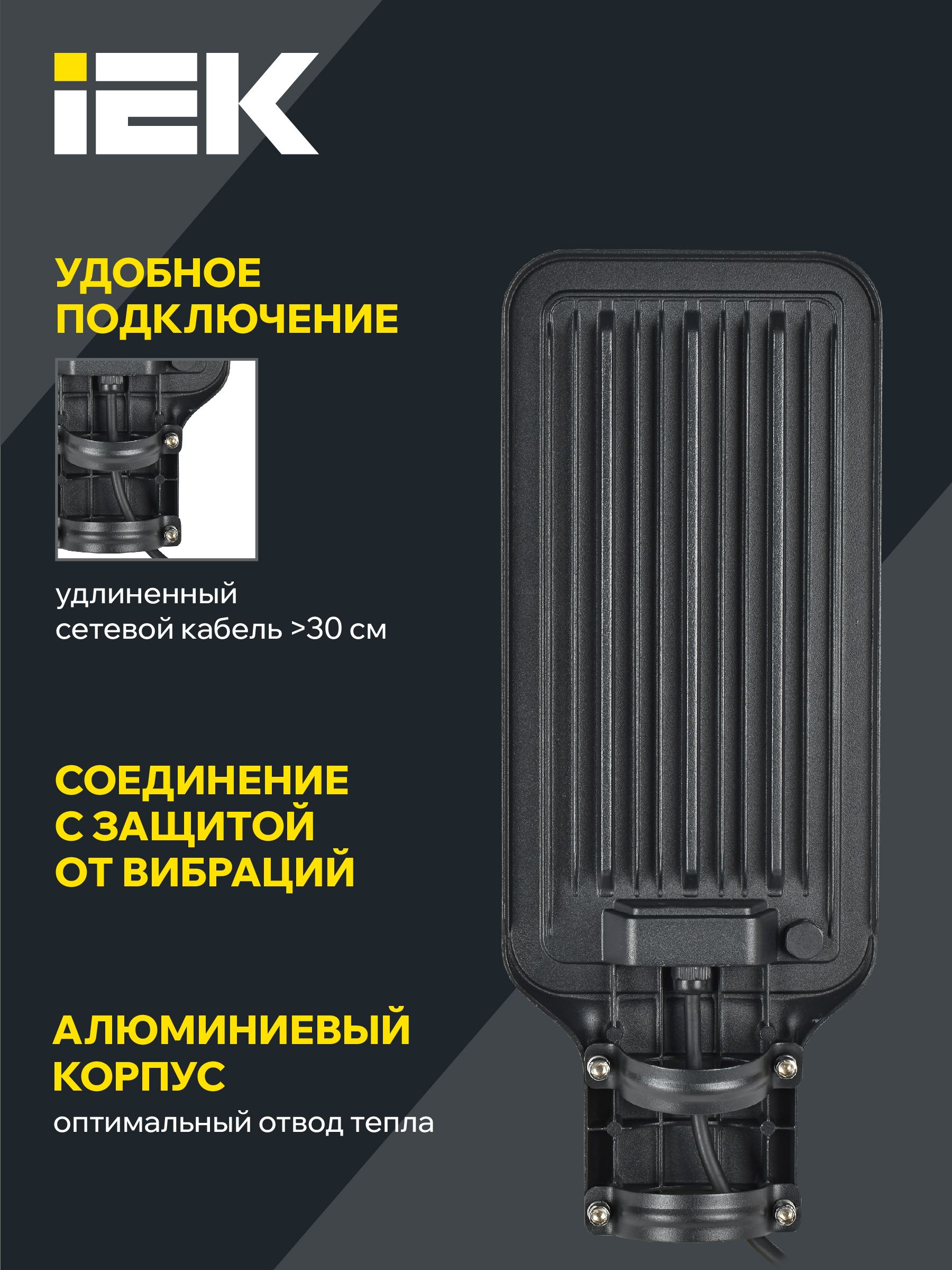 Светильник светодиодный консольный ДКУ 1011-100Ш 5000К IP65 IEK — фото