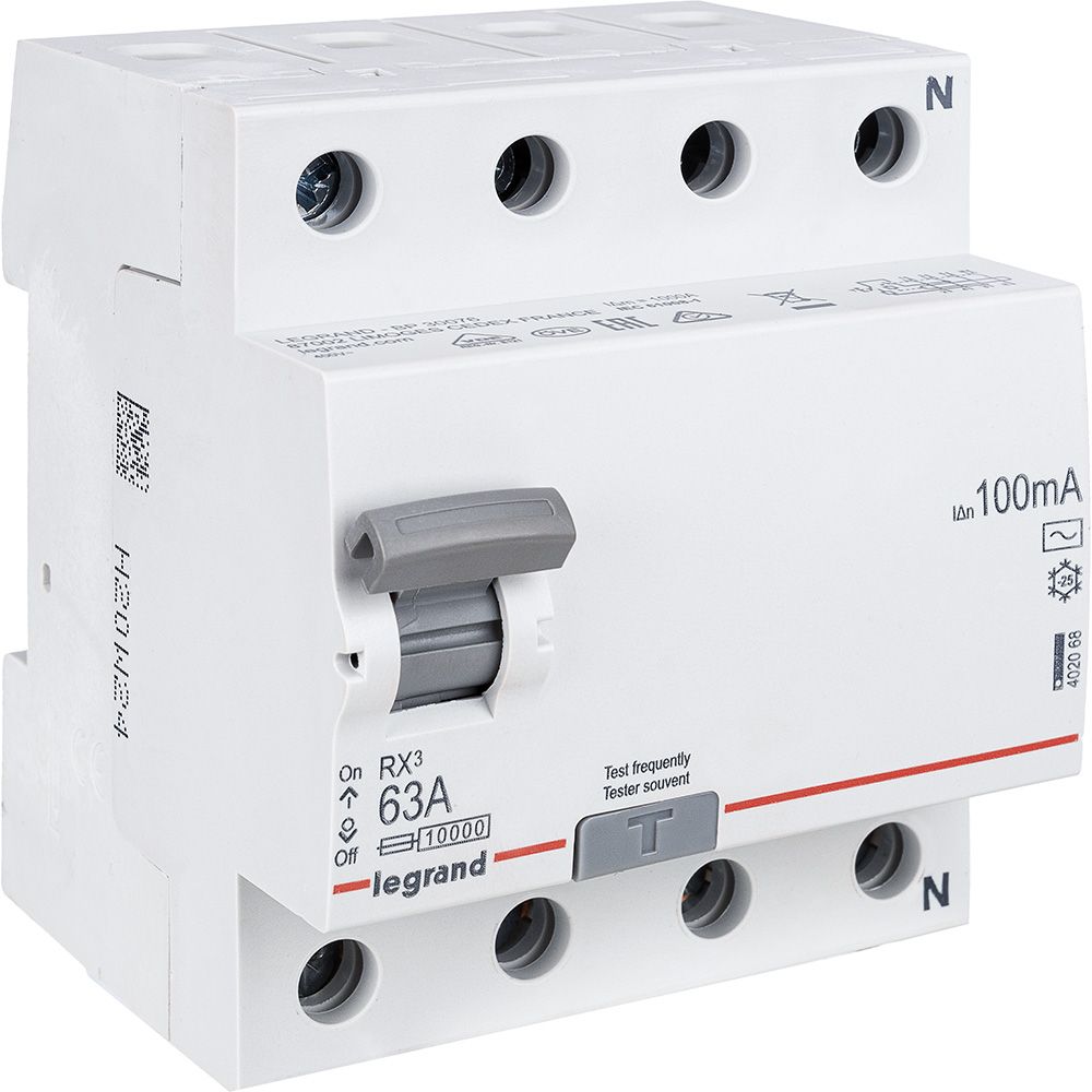 RX3 ВДТ 100мА 63А 4П AC LEGRAND
