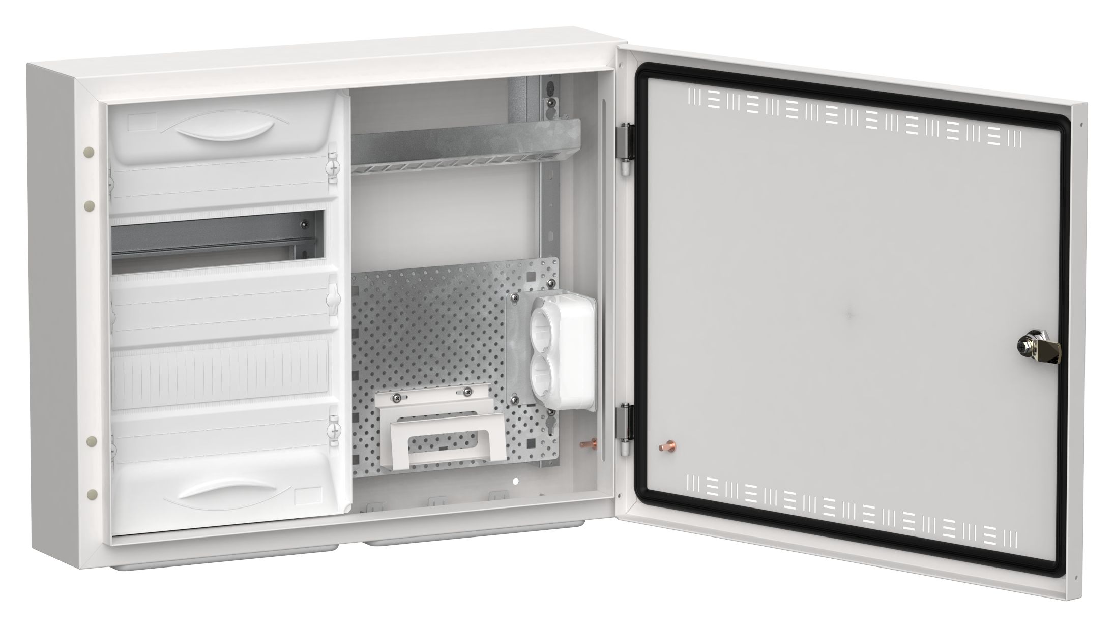 TITAN 5 Корпус комбинированный ЩРн-24 (2х24) 460х570х140мм IP30 белый IEK