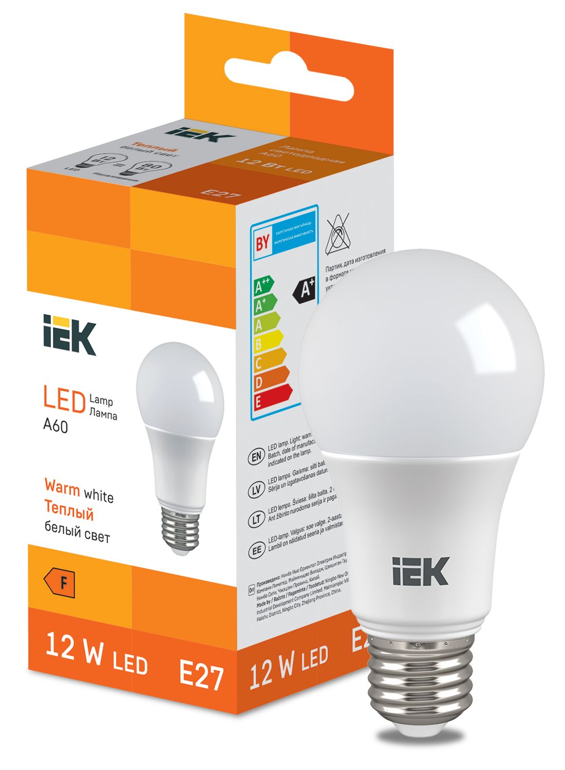 LED Bulb A60 1140lm 3000K E27 IEK